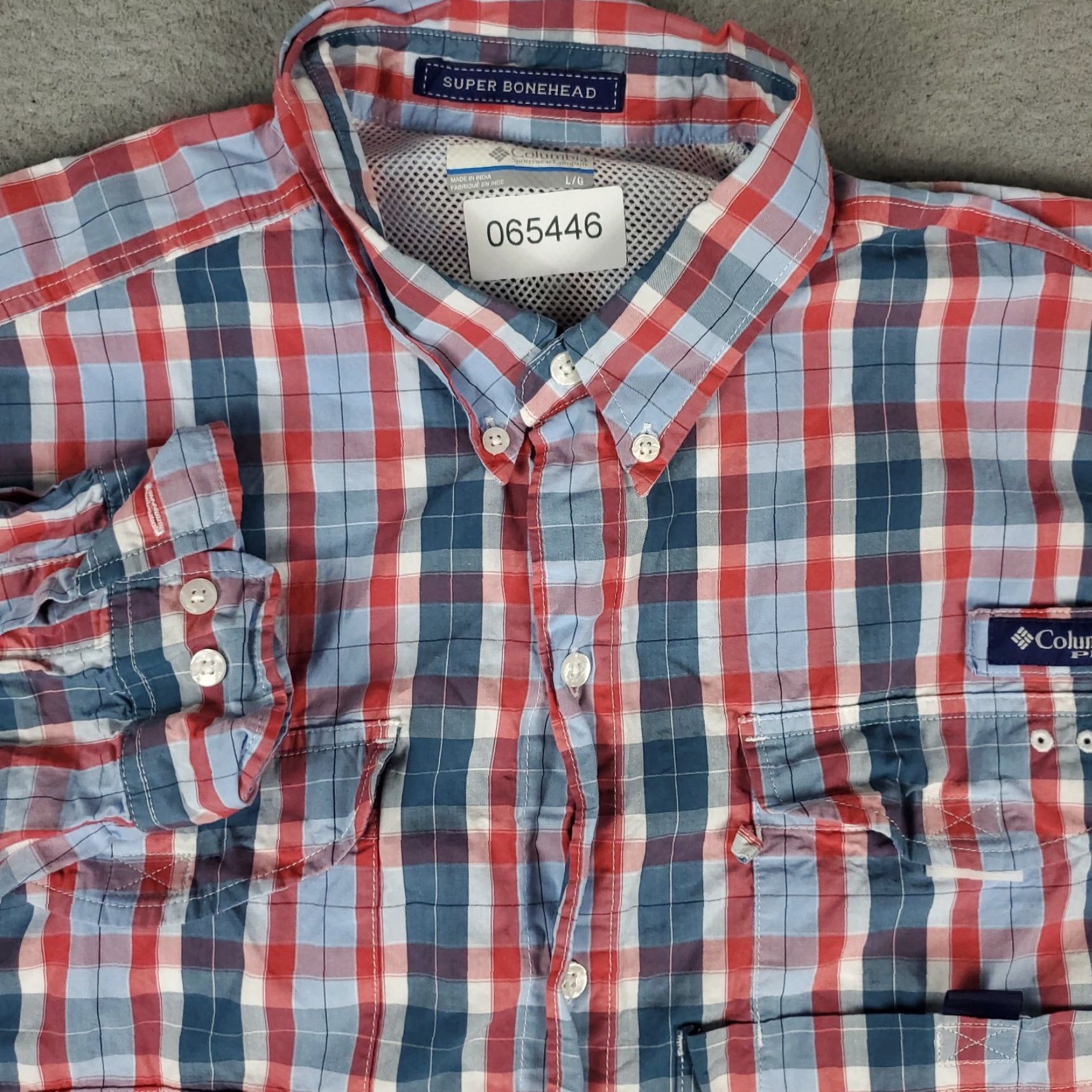 Vintage Columbia Shirt Mens Large Blue Red Plaid Button-Up Long Sleeve Collared Pocket All Seasons Casual Workwear Vintage: No Size US L / EU 52-54 / 3 - 2 Thumbnail