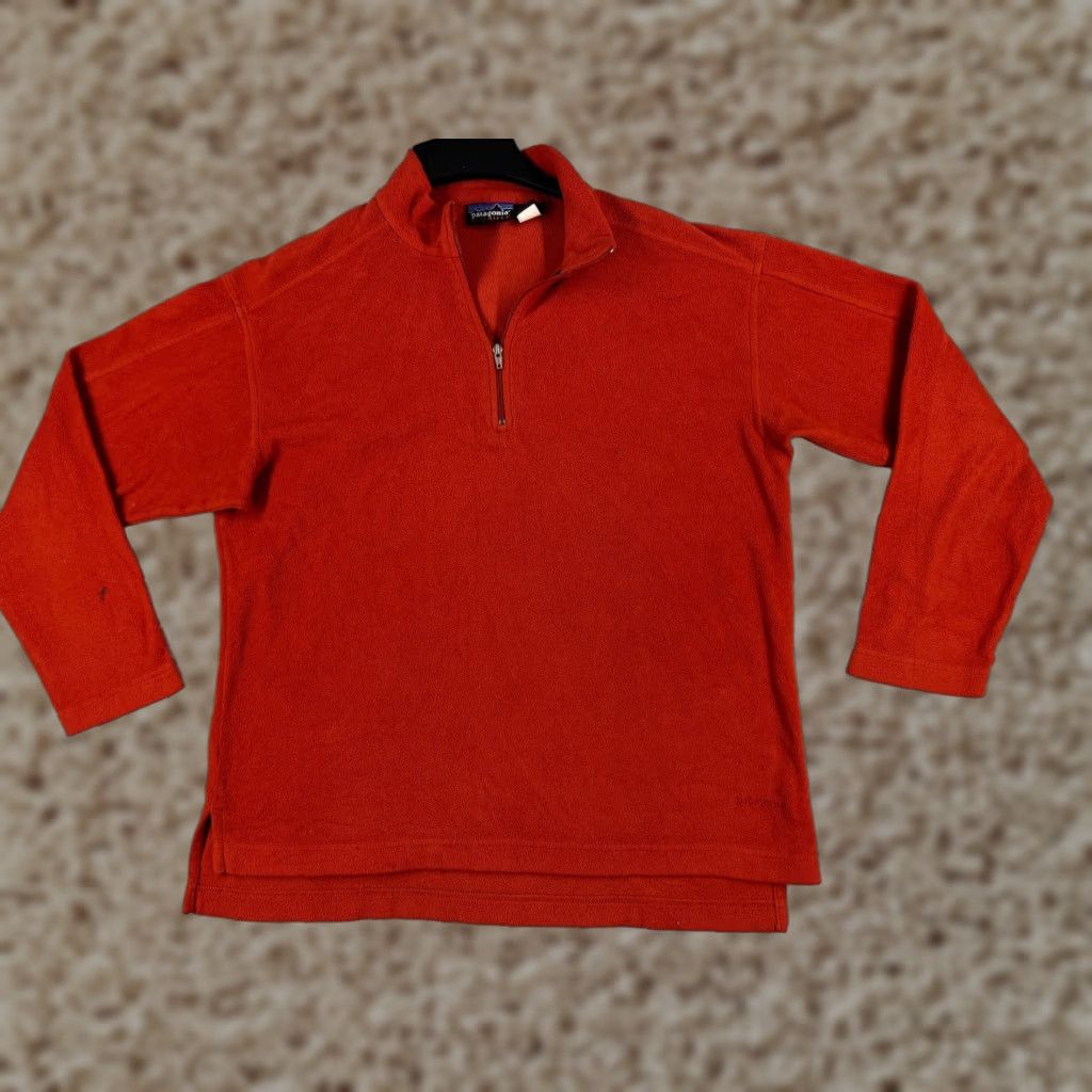 Patagonia VINTAGE Patagonia Sweater Women Medium Red 1/4 Zip Polyester Fleece Synchilla Size M / US 6-8 / IT 42-44 - 1 Thumbnail