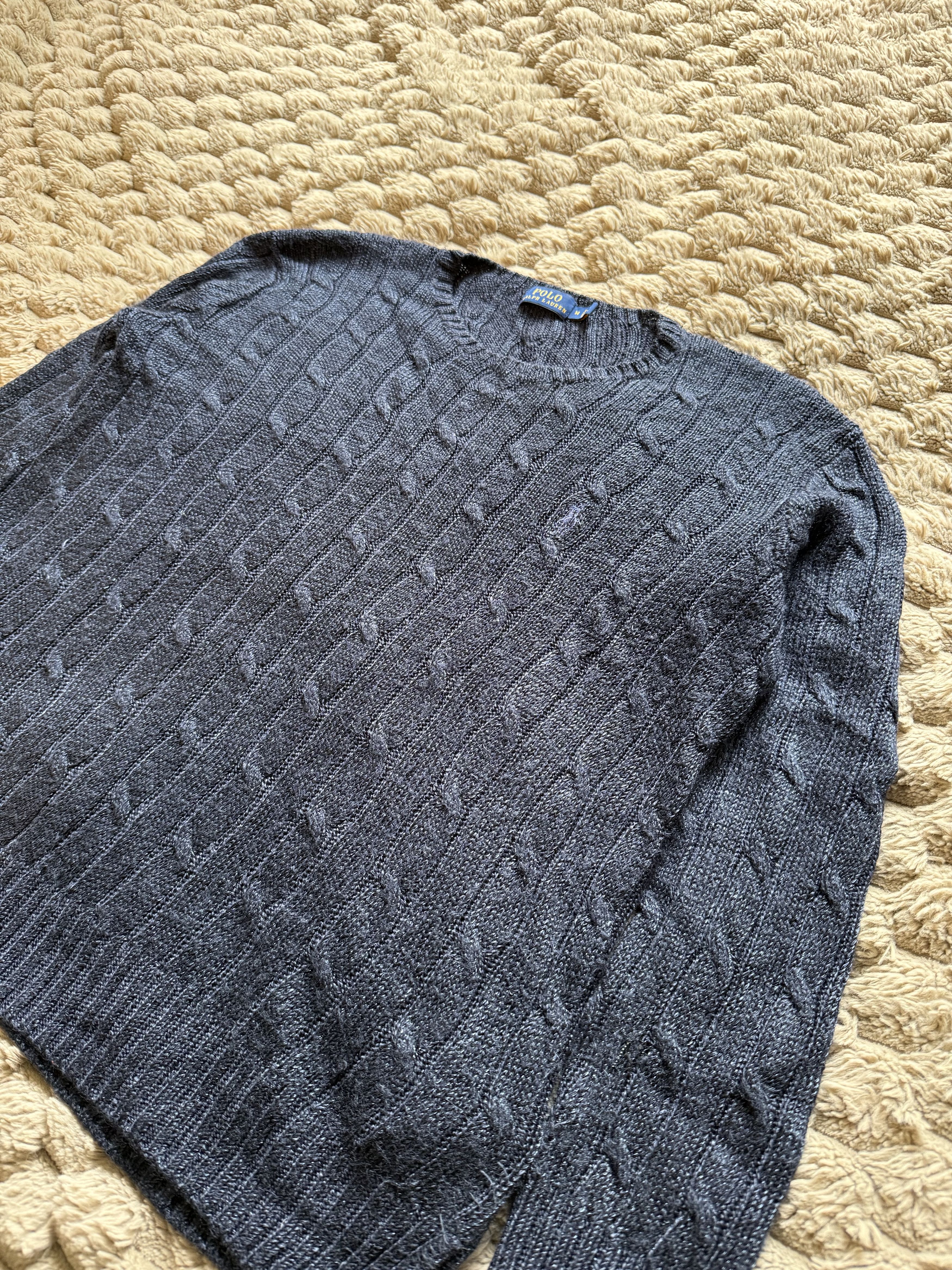 Polo Ralph Lauren Polo Ralph Lauren Navy Cable Knit Sweater Viscose M Size M / US 6-8 / IT 42-44 - 7 Thumbnail