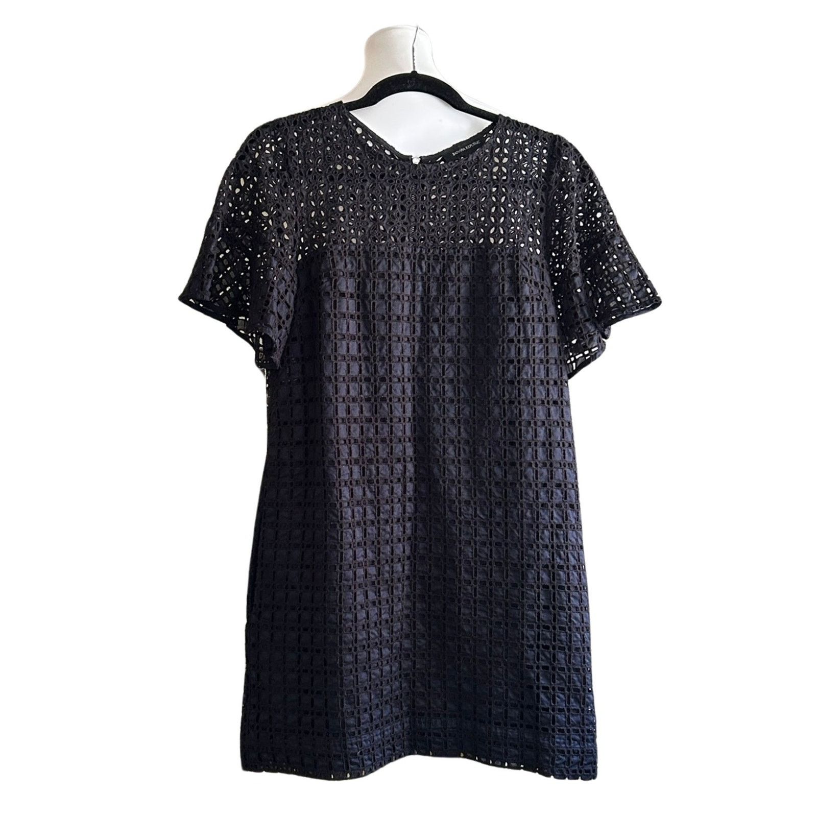 Banana Republic Banana Republic Eyelet Babydoll Dress Sz 4, Navy/Black Size S / US 4 / IT 40 - 6 Thumbnail