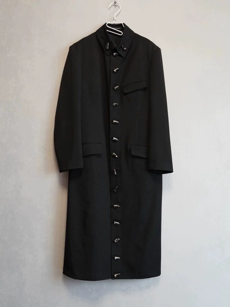 Yohji Yamamoto Yohji Yamamoto 20SS Buffalo horn button pleated tail coat-2 Size US M / EU 48-50 / 2 - 1 Thumbnail