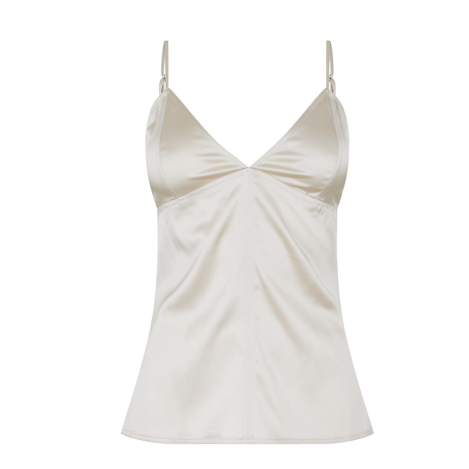Bottega Veneta Bottega Veneta V-Neck Slim Fit Tank Top in White Size S / US 4 / IT 40 - 1 Thumbnail