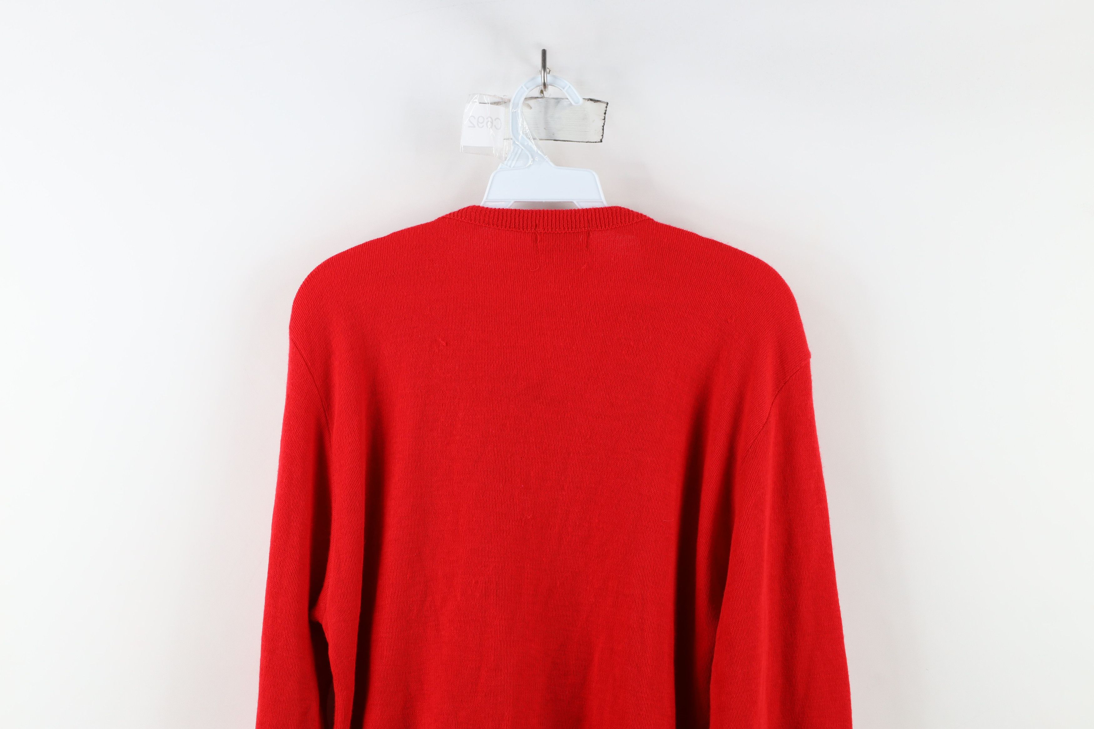 Vintage Vintage 70s Streetwear Soft Knit V-Neck Sweater Red USA Size US S / EU 44-46 / 1 - 13 Thumbnail