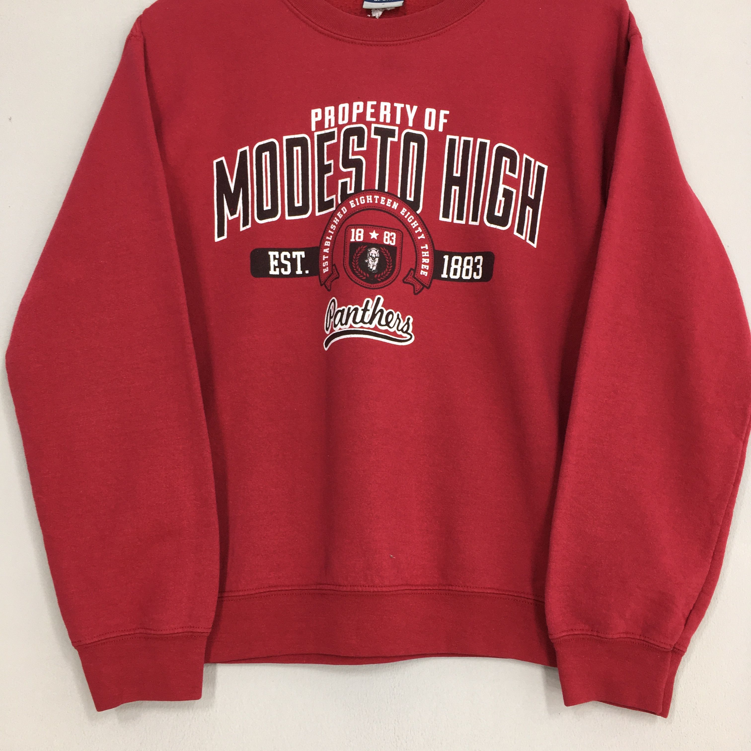 NCAA × Vintage Vintage Modesto High School Red Sweatshirt Small Size US S / EU 44-46 / 1 - 3 Thumbnail