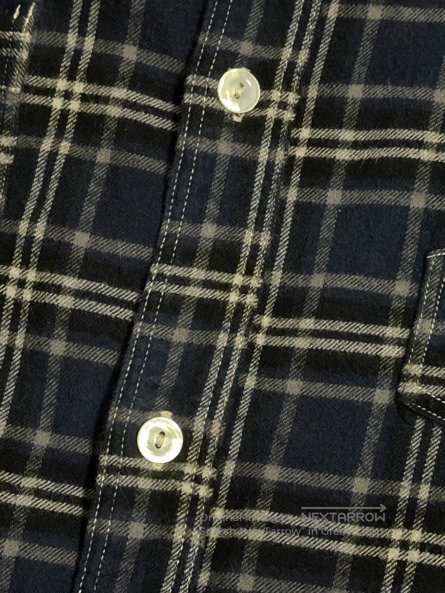 Freewheelers Navy Gray Flannel Shirt Size 16. Size US L / EU 52-54 / 3 - 3 Thumbnail