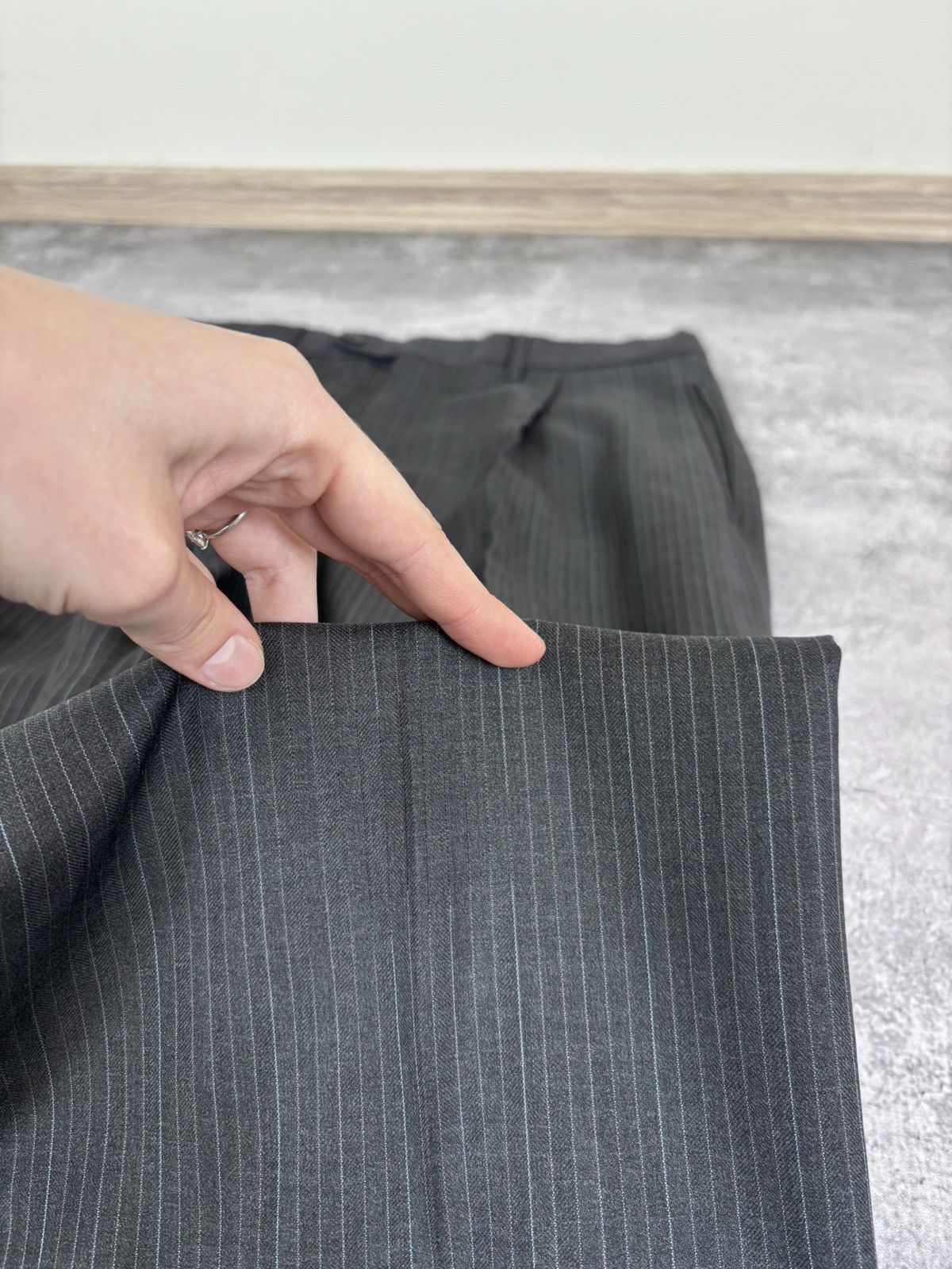 Ermenegildo Zegna Ermenegildo Zegna Trofeo Men’s 2-Piece Grey Wool Suit Size 42R - 14 Thumbnail