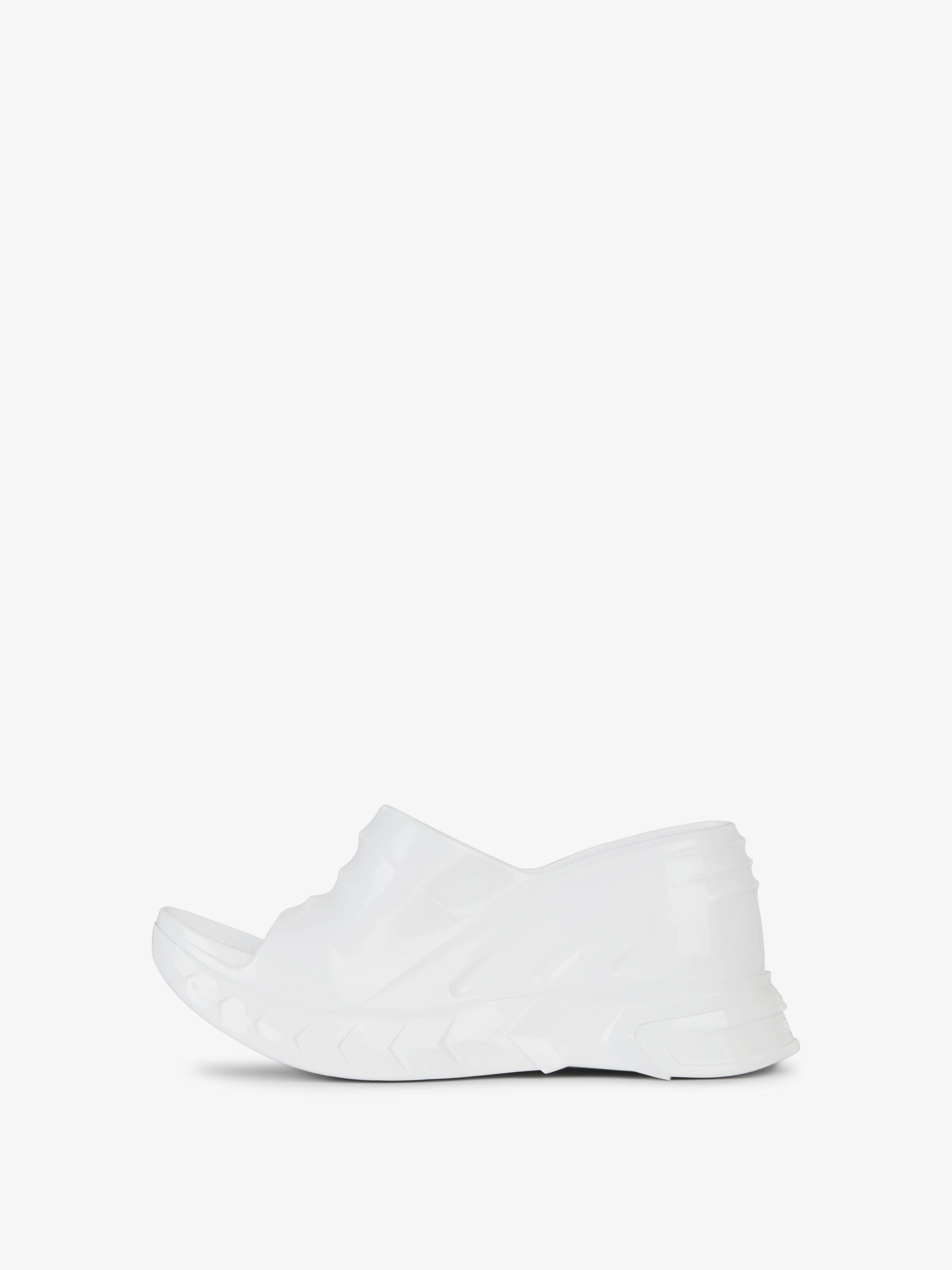 Givenchy oc11z0825 Marshmallow Wedge Sandals In Rubber in White Size US 11 / IT 41 - 3 Thumbnail