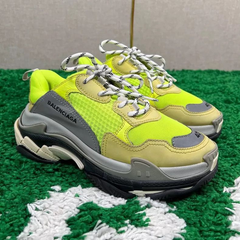 Balenciaga Balenciaga Fluorescent Green Triple S Sneakers-2505 Size US 7.5 / EU 40-41 - 4 Thumbnail