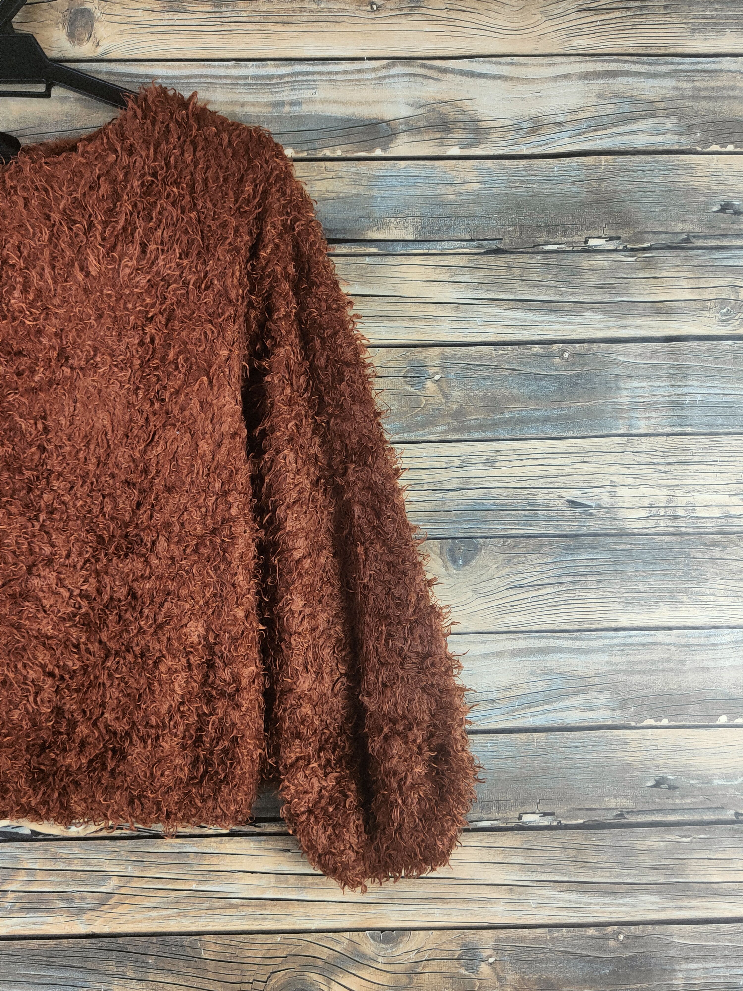 Japanese Brand DL Rope Picnic Brown Fur Mohair Knitwear #46-500 Size XS / US 0-2 / IT 36-38 - 5 Thumbnail