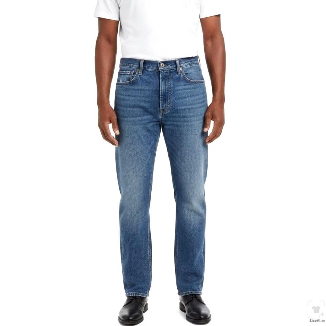 Levi's Levi's 505 Jeans Mens 42x30 Blue Medium Wash Straight Denim Zip Fly Regular Fit Size US 42 / EU 58 - 4 Thumbnail