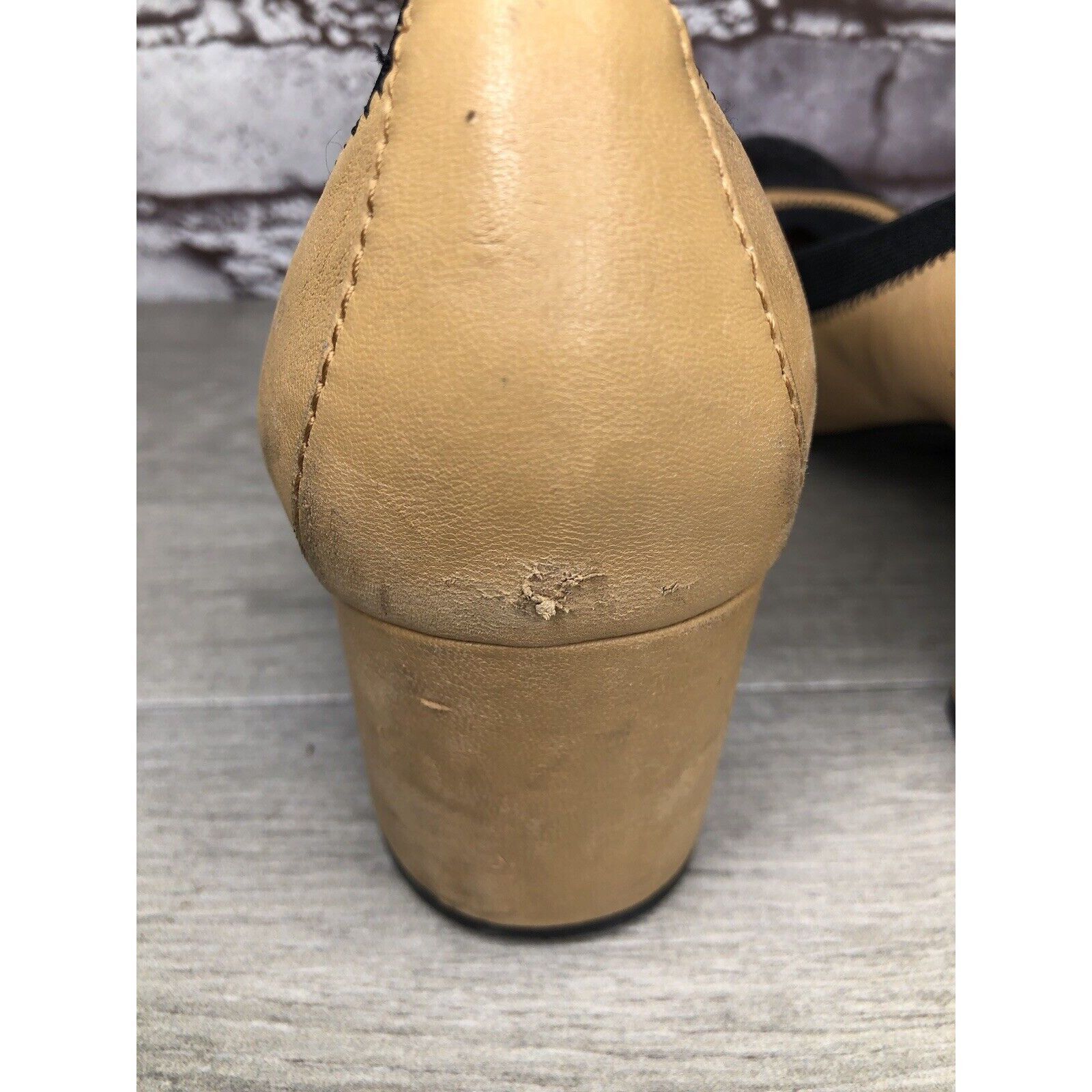Tory Burch Tory Burch Tan Leather Black Patent Leather Block Heels Wome Size US 8.5 / IT 38.5 - 9 Thumbnail