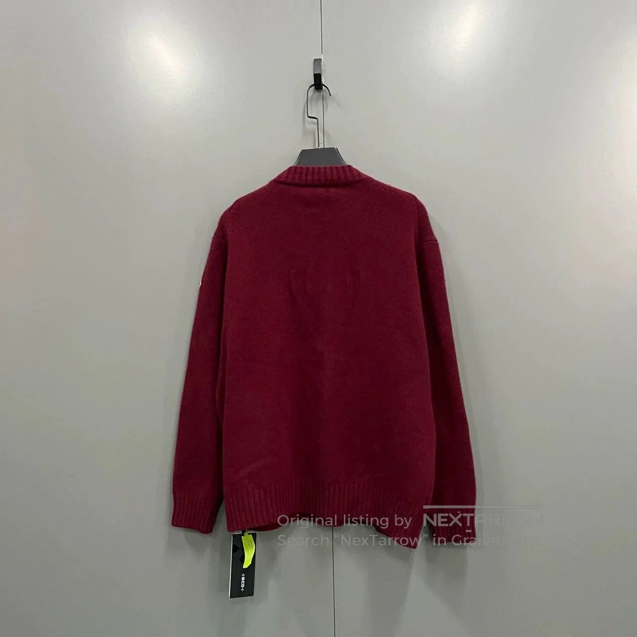 Moncler moncler red knitted sweater with logo. Size US L / EU 52-54 / 3 - 2 Thumbnail