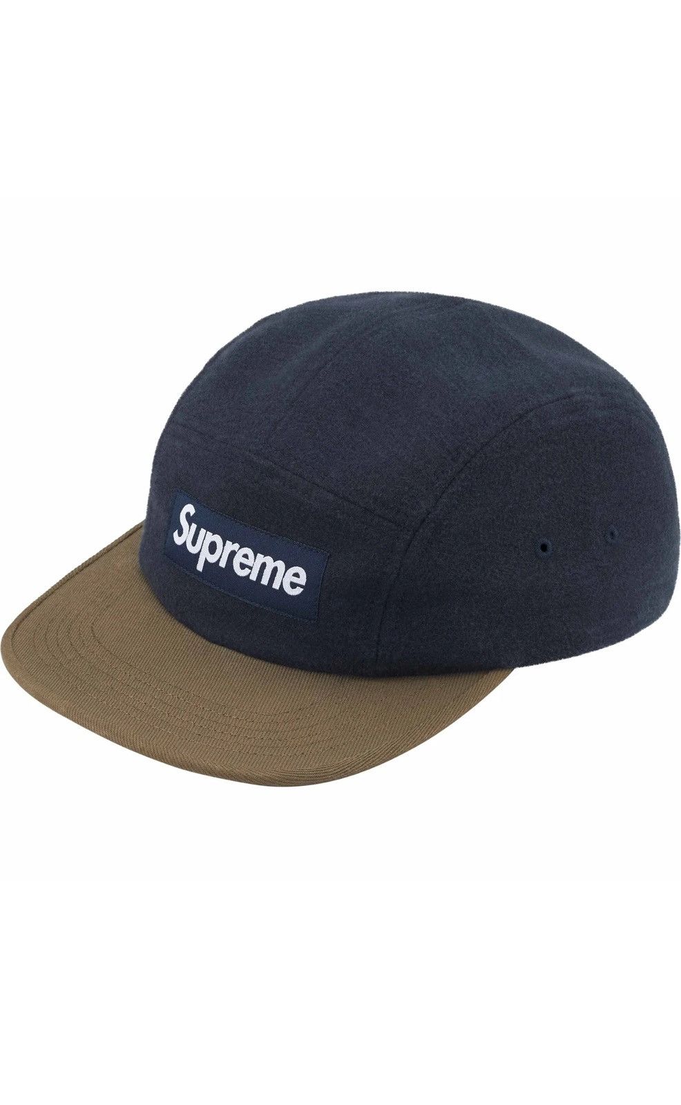 image of Supreme Two Tone Camp Cap in Navy, Men's