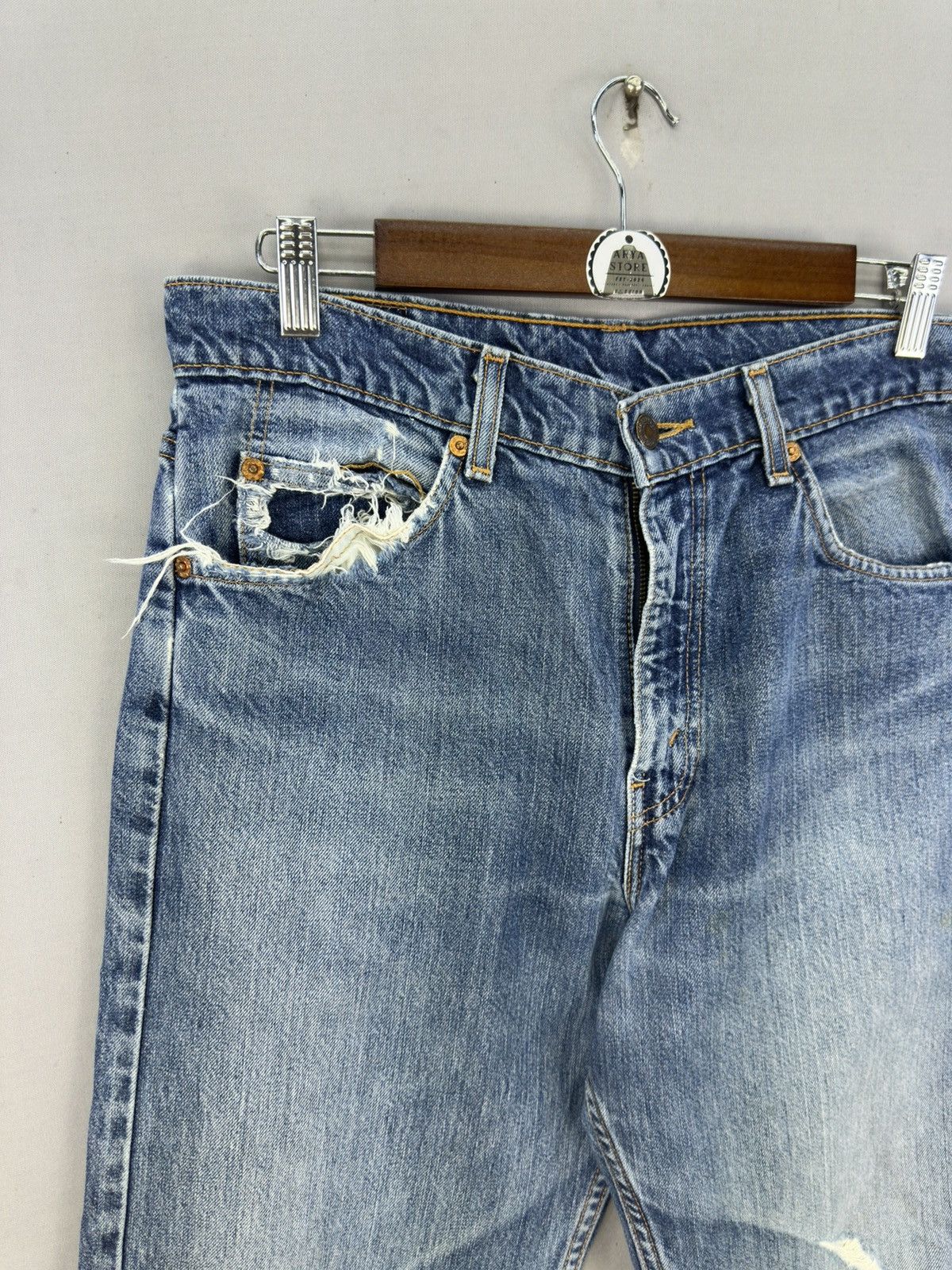 Levi's Vintage 90’s Levi’s 612 Orange Tab Distressed Jeans Size US 32 / EU 48 - 2 Thumbnail