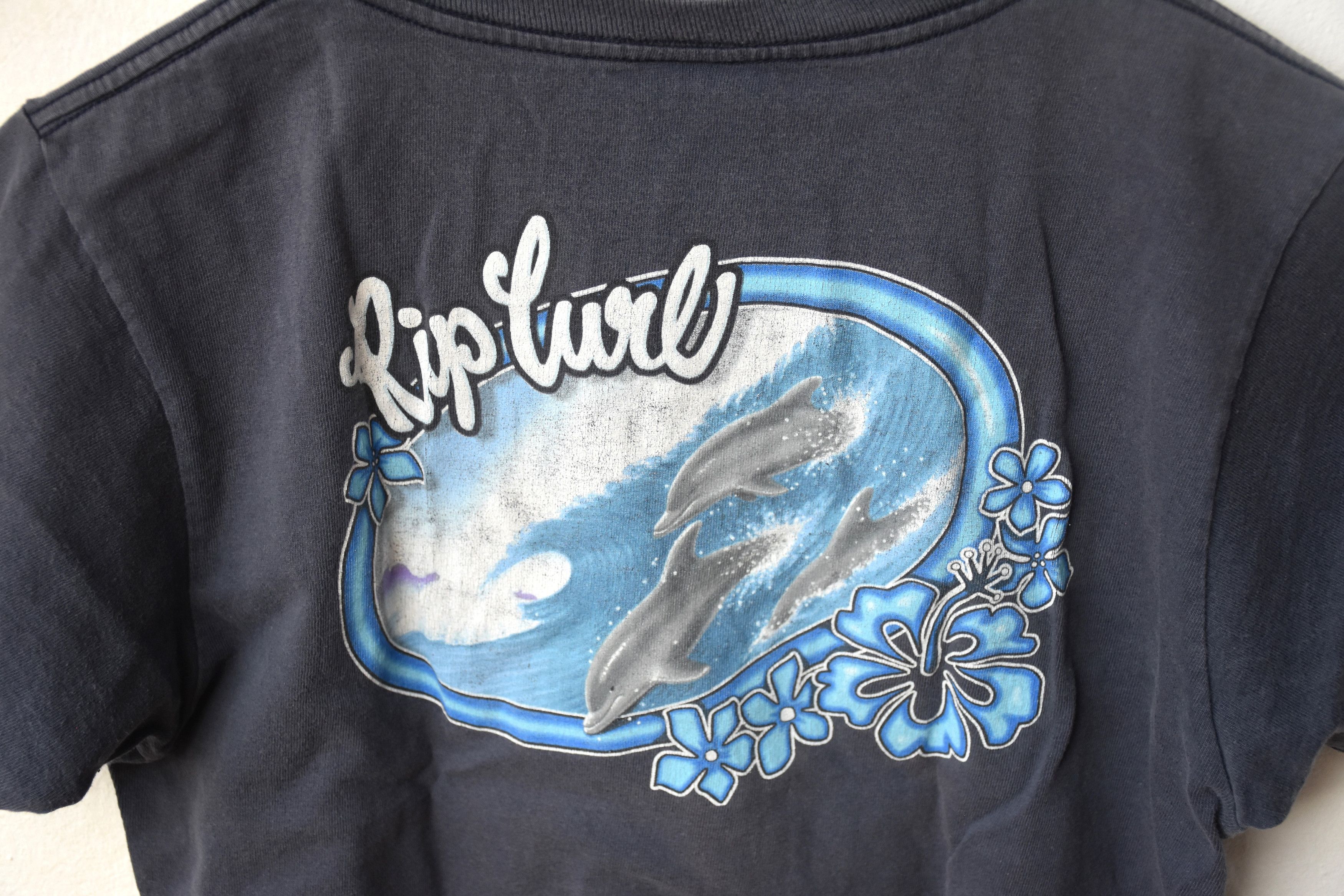Rip Curl × Vintage 90s vintage summer Rip Curl tshirt surf flowers dolphins Size M / US 6-8 / IT 42-44 - 5 Thumbnail