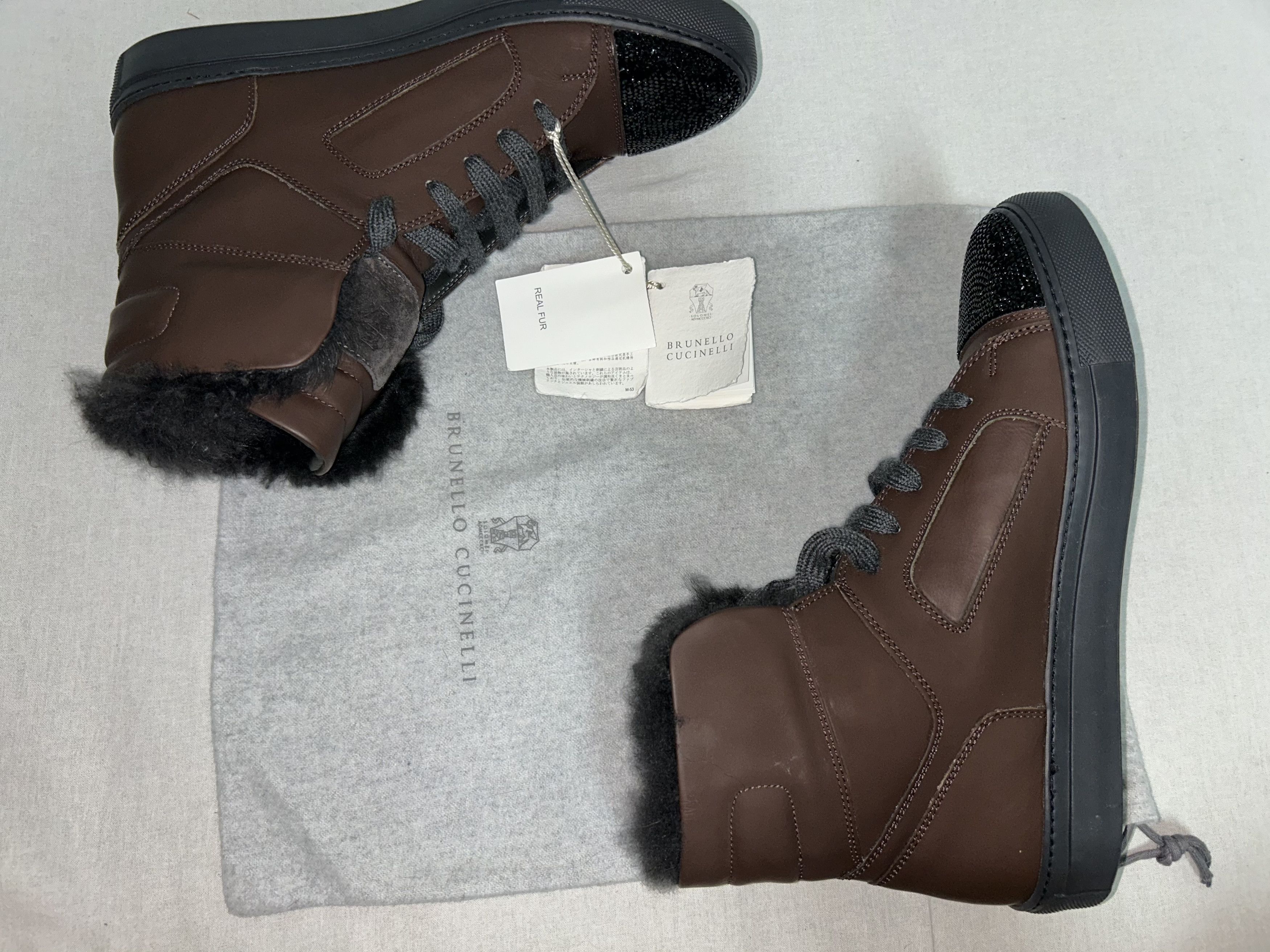 Brunello Cucinelli Brunello Cucinelli Cash Fur High-Top Size US 9 / IT 39 - 1 Thumbnail