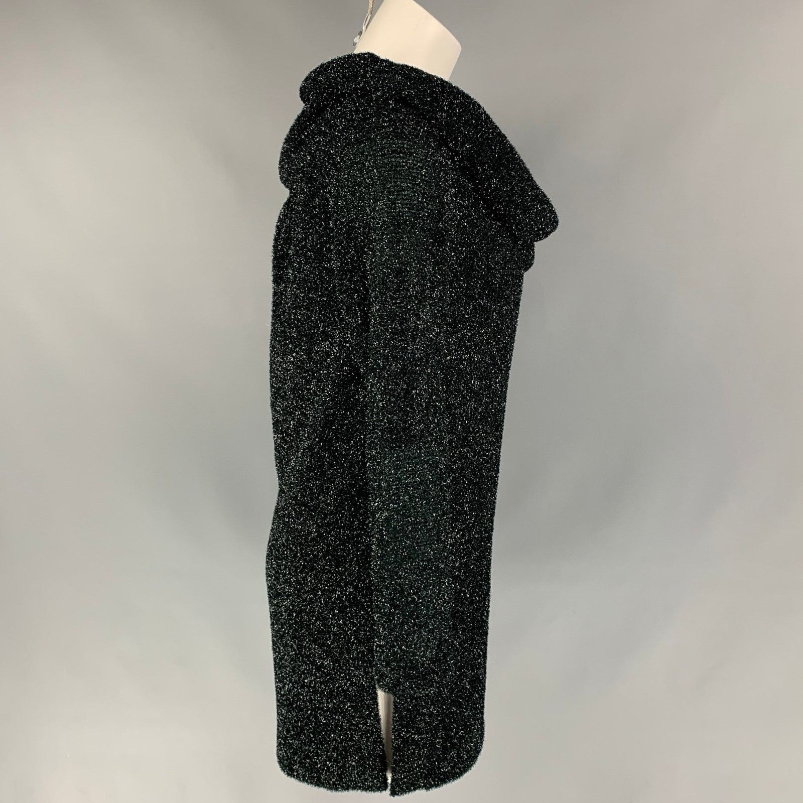 Other M Black Metallic Polyamide Blend Cowl Collar Sweater Size M / US 6-8 / IT 42-44 - 2 Thumbnail