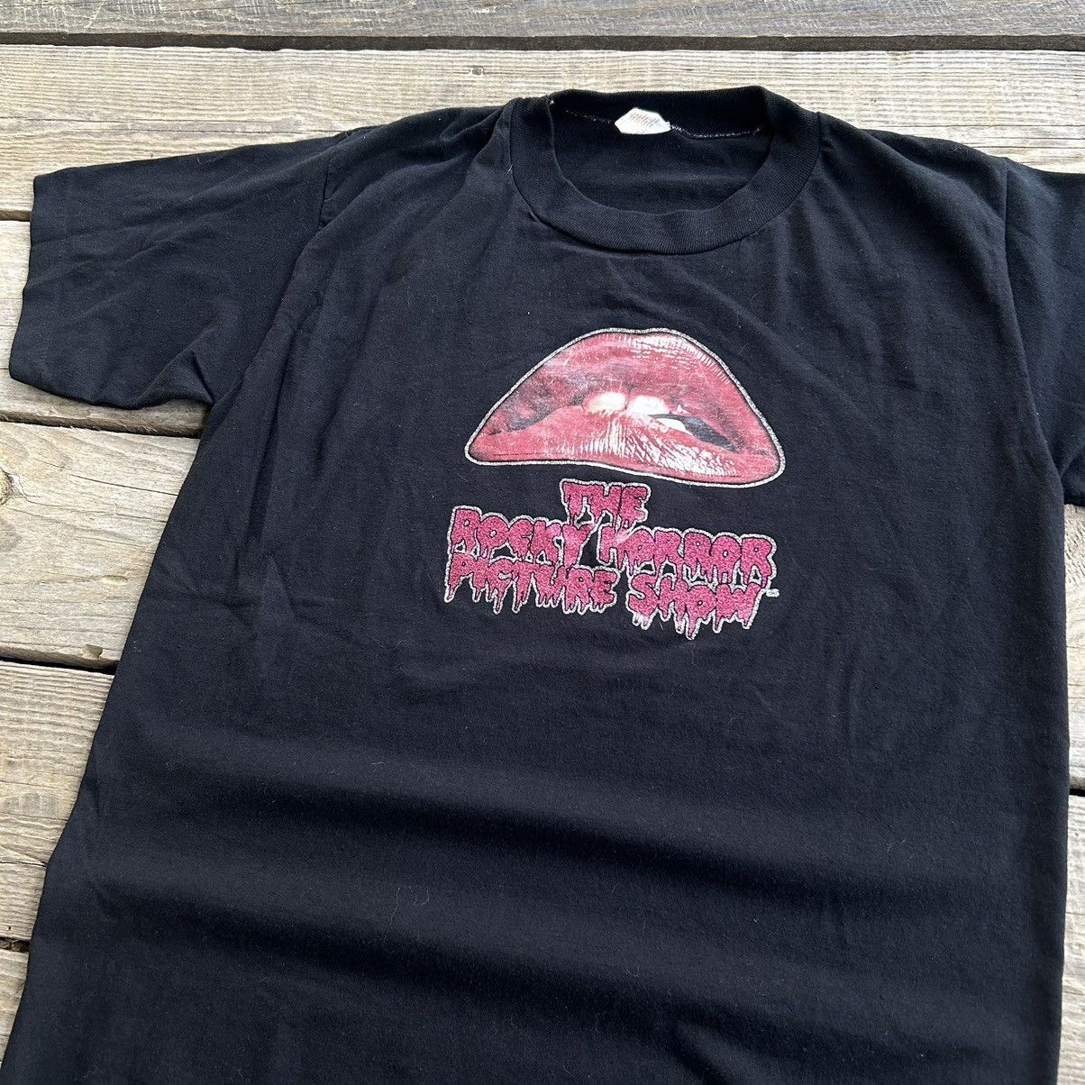 Vintage Vintage 80s Rocky Horror Picture Show Iron On Print T Shirt Size US M / EU 48-50 / 2 - 2 Thumbnail