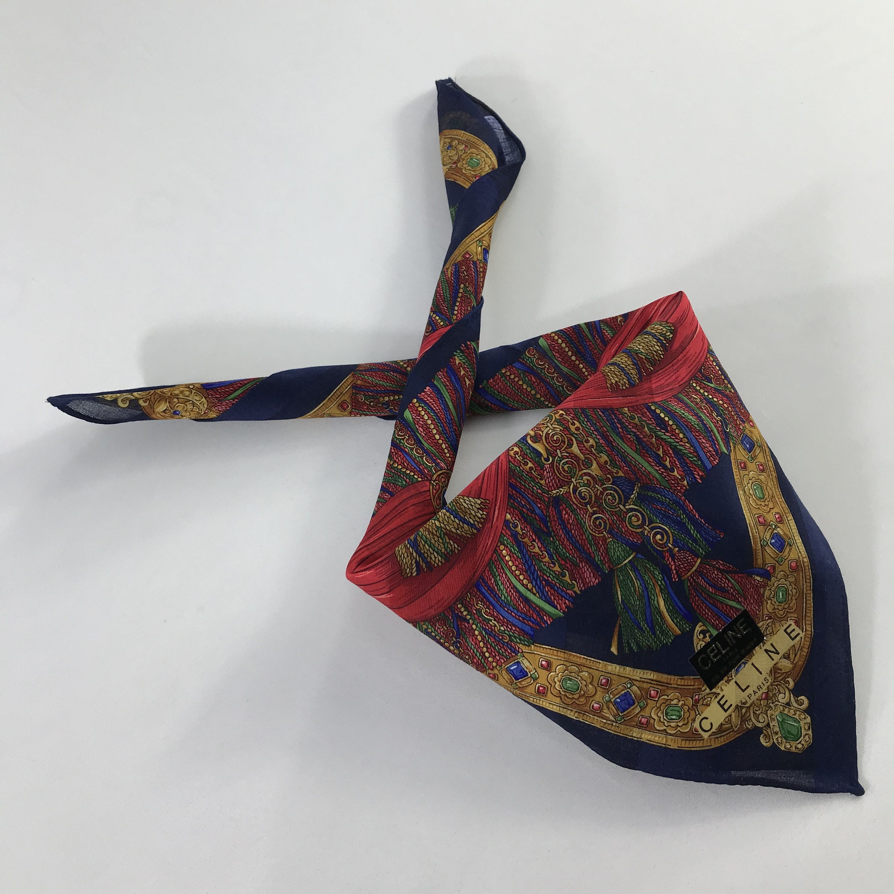 Celine × Vintage Celine Bandana / Handkerchief / Neckerchief - S572 Size ONE SIZE - 4 Thumbnail