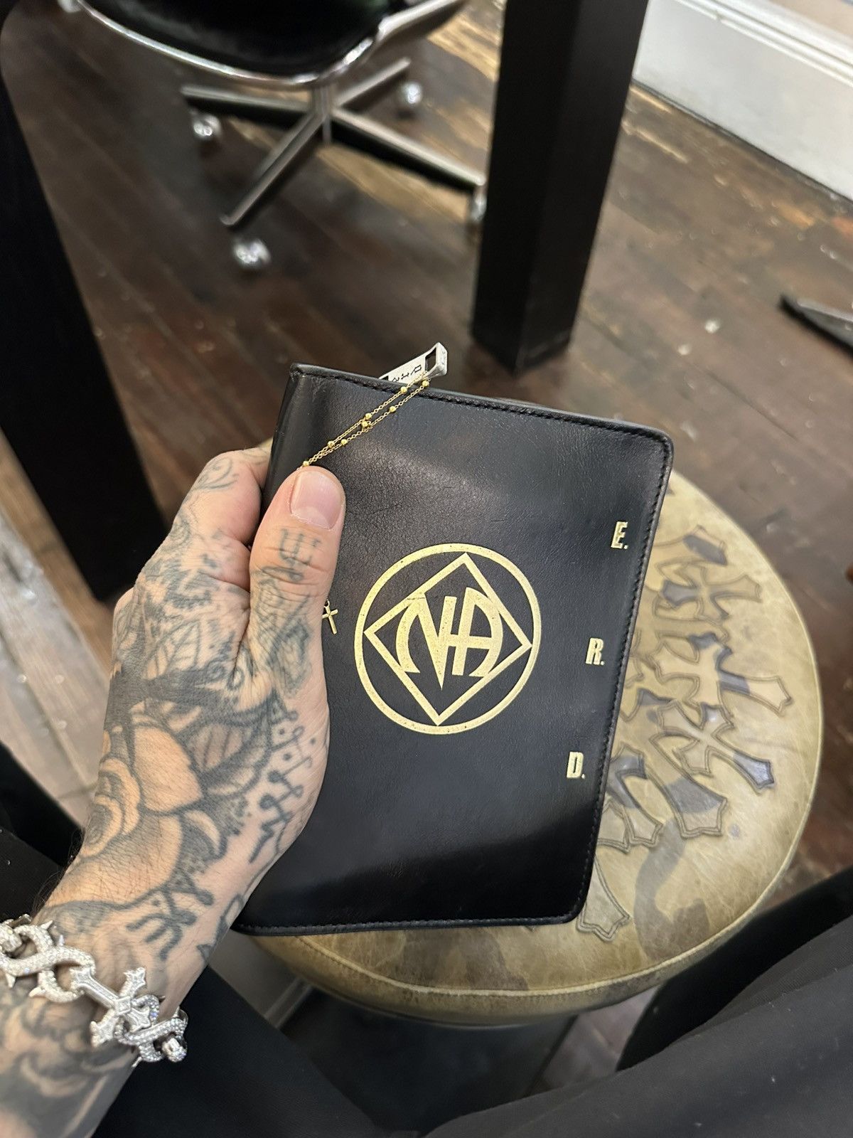 Enfants Riches Deprimes ERD black leather NA narcotics bag keep all wallet Size ONE SIZE - 3 Thumbnail