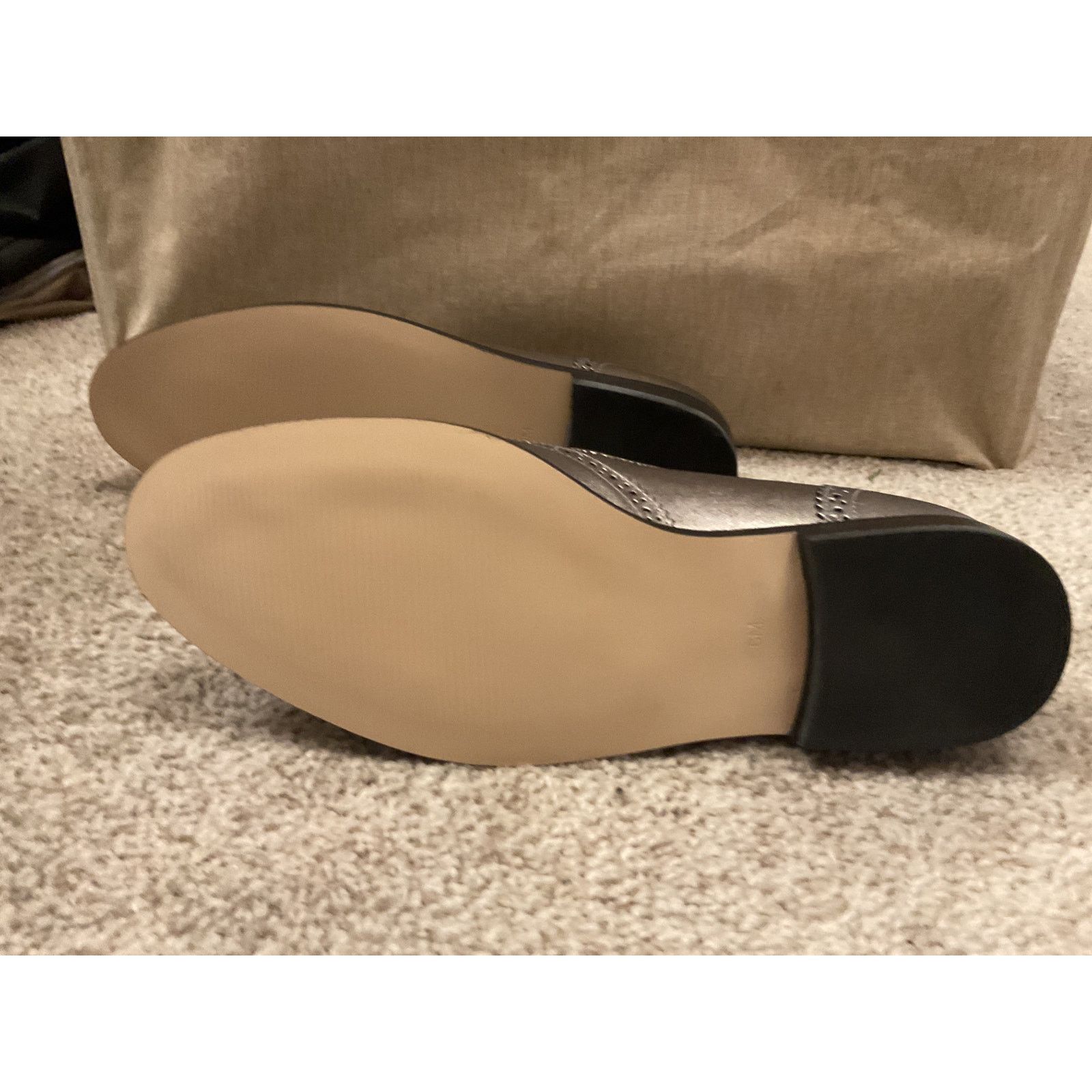 Talbots NIB Talbots Leighton Brogue Nappa Leather Metallic Loafers,6 Size US 6 / IT 36 - 9 Thumbnail