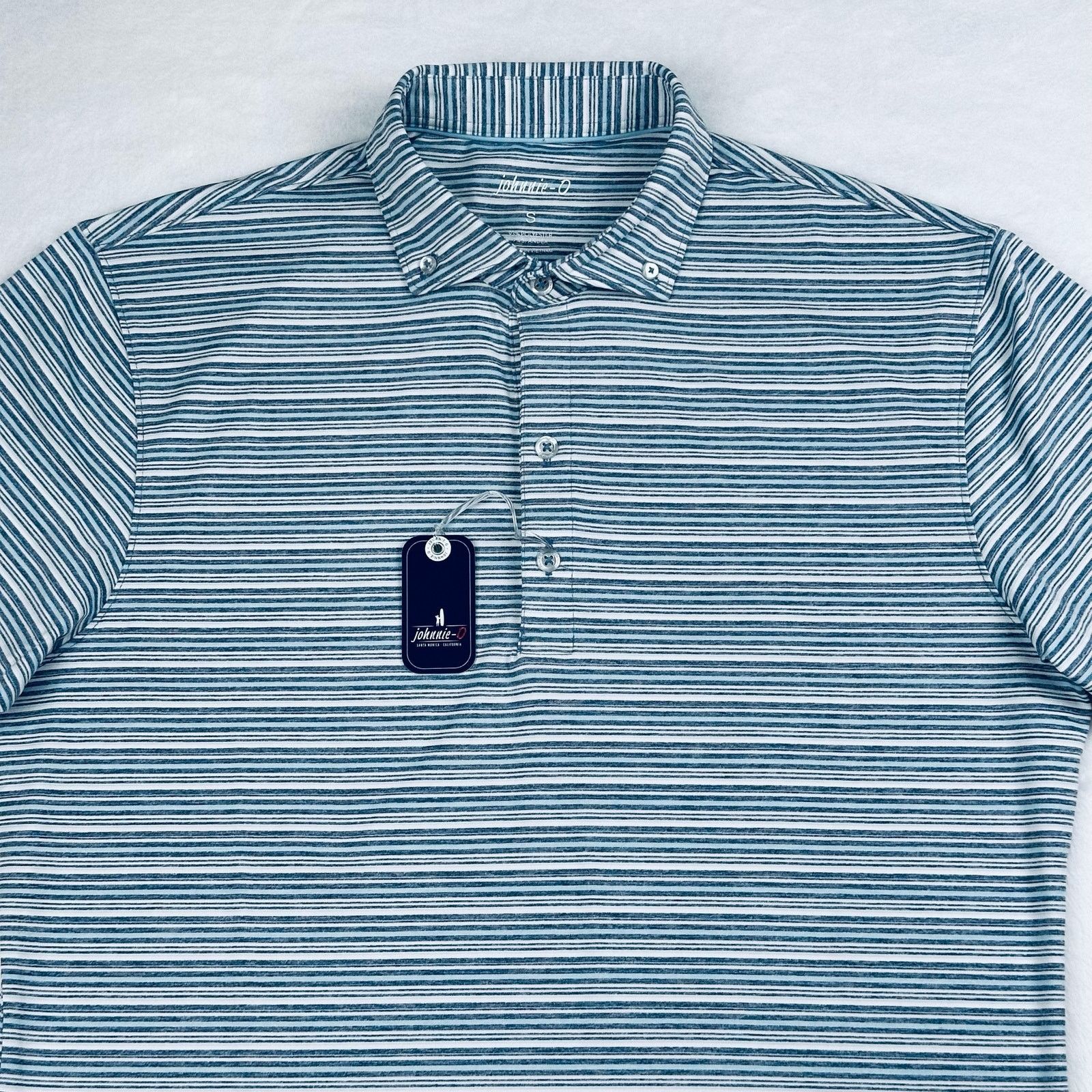 johnnie-O johnnie-O Men’s Small Richie Navy Stripe Golf Polo Shirt Size US S / EU 44-46 / 1 - 4 Thumbnail