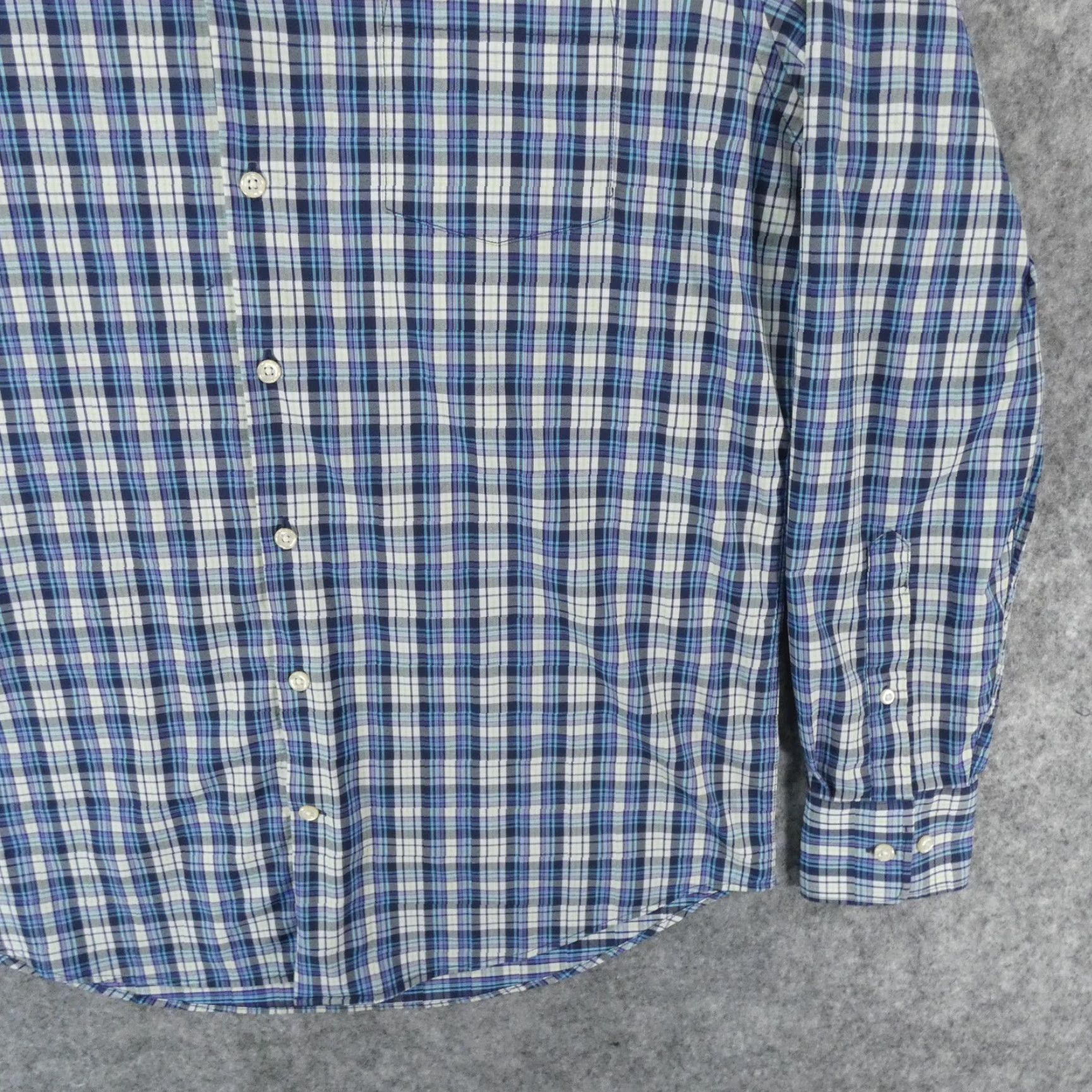 Peter Millar Peter Millar Shirt Men L Long Sleeve Button Up Blue Plaid Lightweight Size US L / EU 52-54 / 3 - 5 Thumbnail