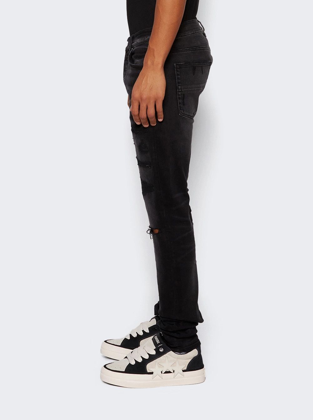 Amiri oc11z1125 Red Snake Thrasher Jeans in Black Size US 32 / EU 48 - 4 Thumbnail