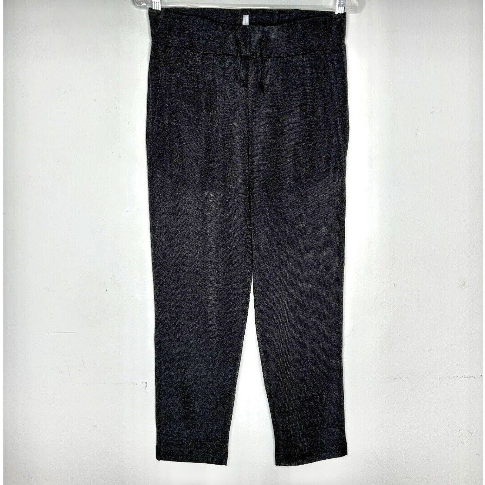 Other Elaine Field Black Shimmer Sheer Mesh Tie Waist Pants 1 Size 25" / US 0 / IT 36 - 2 Thumbnail