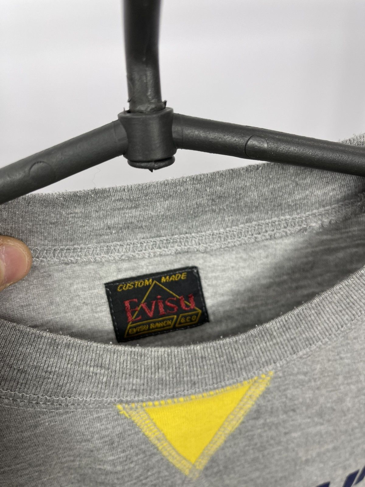 Evisu Evisu T-Shirt Long Sleeve Size XL Grey Big Logo Size US XL / EU 56 / 4 - 7 Thumbnail