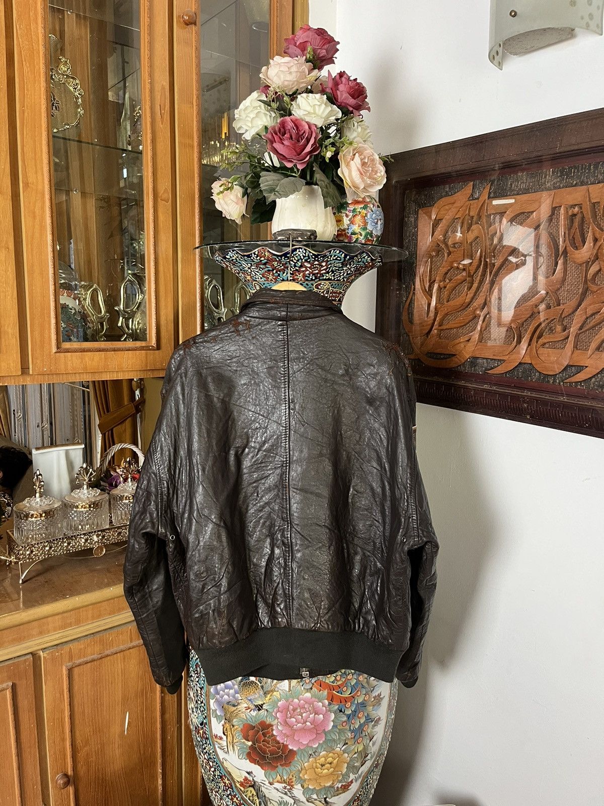 Avirex SUPER RARE! 1987 Avirex A-2 WW II Photograph Leather Jacket Size US M / EU 48-50 / 2 - 16 Thumbnail