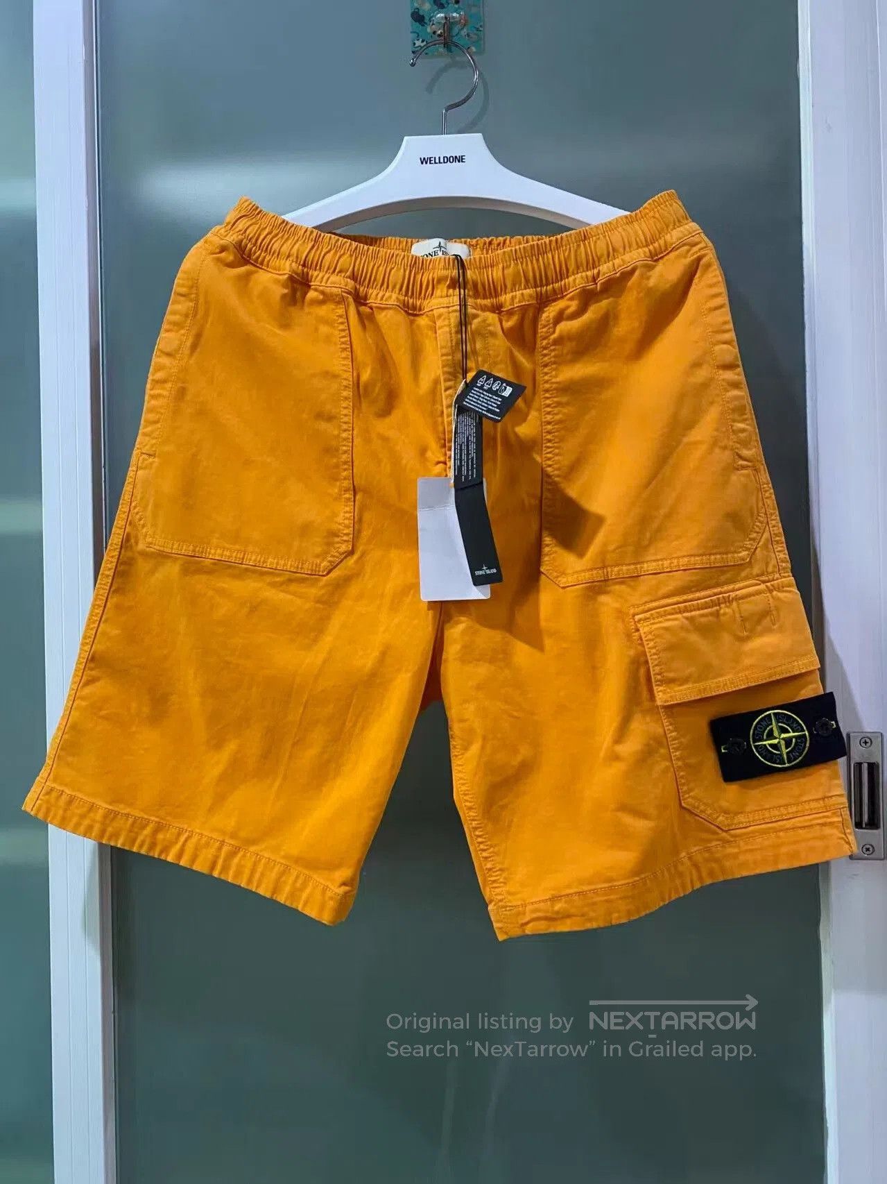 Stone Island stone island casual shorts in vibrant orange. Size US 31 - 1 Thumbnail
