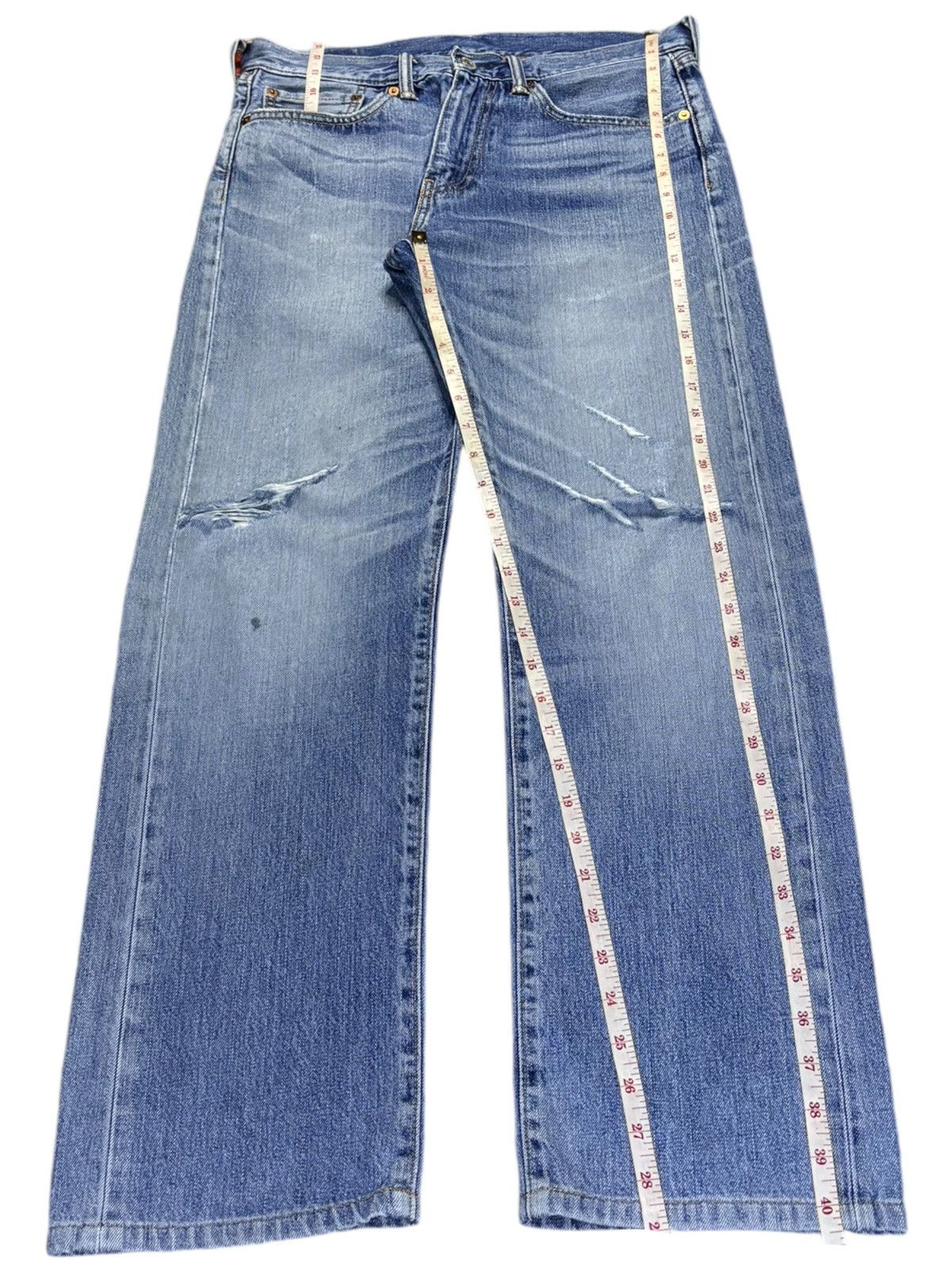 Levi's Vintage Levis 505 Faded Wash Distressed Loose Jeans Size US 32 / EU 48 - 12 Thumbnail
