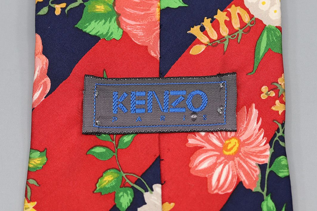 Kenzo Vintage Kenzo Paris Floral Silk Tie Size ONE SIZE - 3 Thumbnail