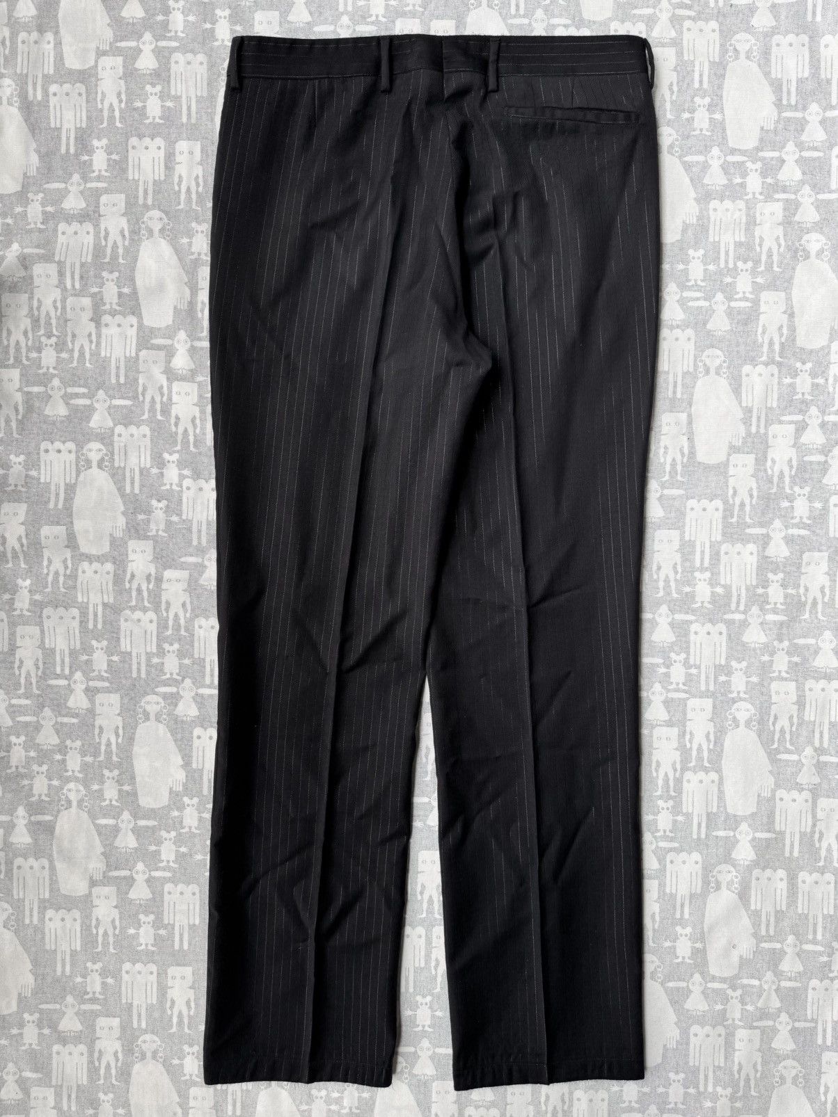 Dior Dior Homme SS04 Pinstripes Shiny Threads Black Suit Size 48S - 15 Thumbnail
