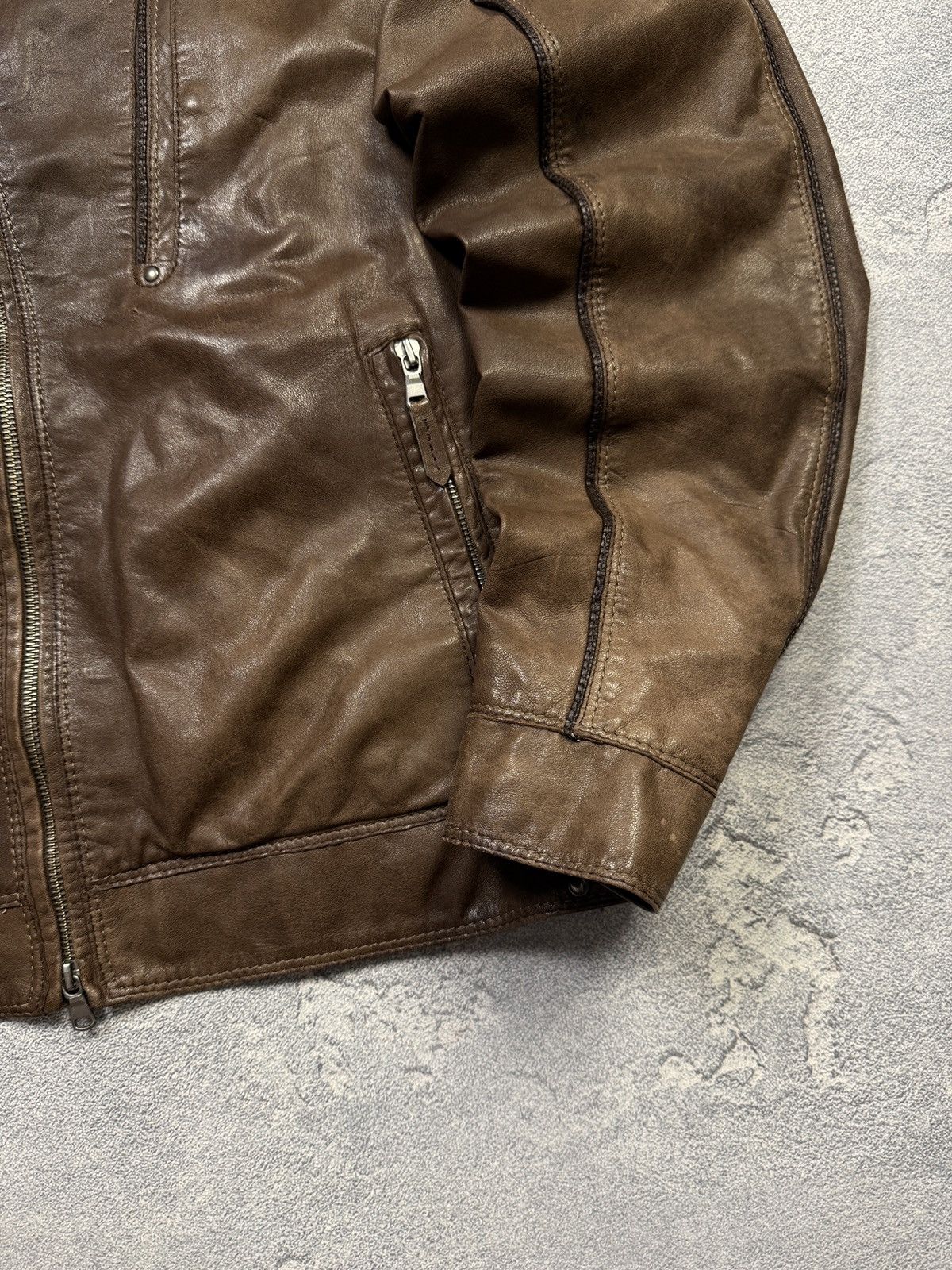 Gimo's Gimos Pelle Leather Bomber Jacket Japanse Style Size US L / EU 52-54 / 3 - 4 Thumbnail