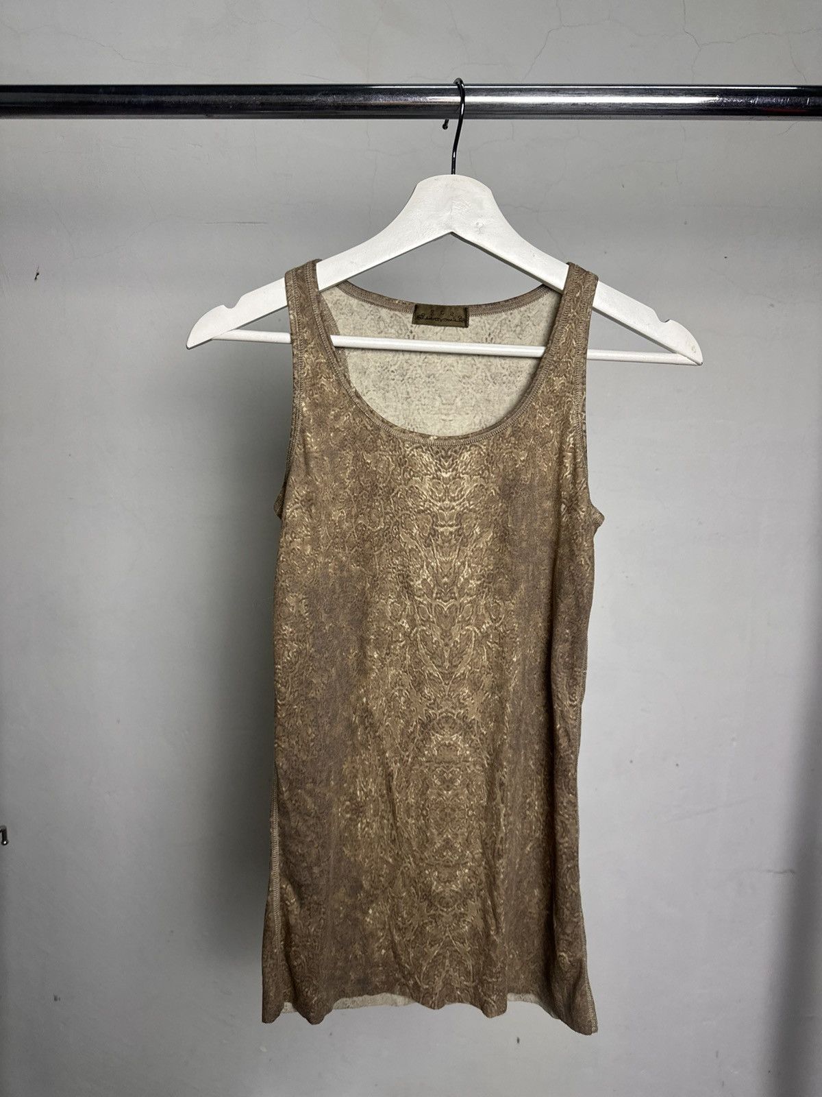 トップス goa Beige Tank Top Vintage y2k grunge GOA Goa Pesley Y2k Grunge Tank Top | Grailed