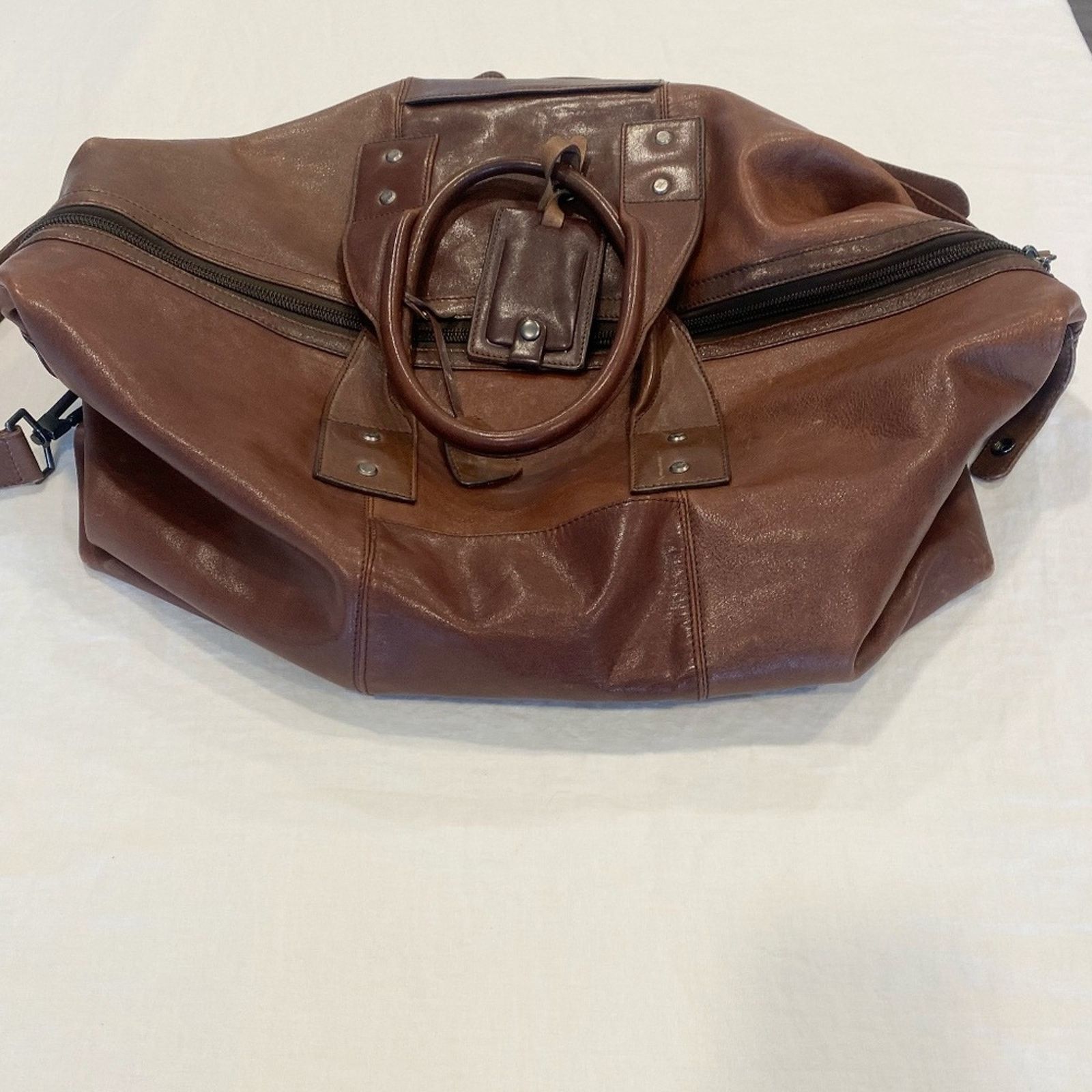 Kenneth Cole Kenneth Cole Leather Weekender Duffle Bag Size ONE SIZE - 2 Thumbnail