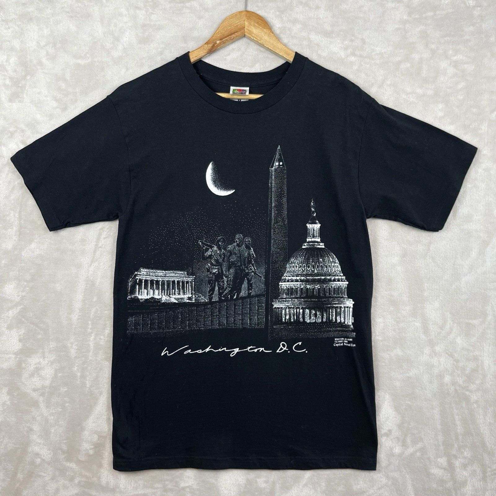 Fruit Of The Loom 90s Washington DC T Shirt Wraparound Print Rare Capitol Size US M / EU 48-50 / 2 - 1 Thumbnail