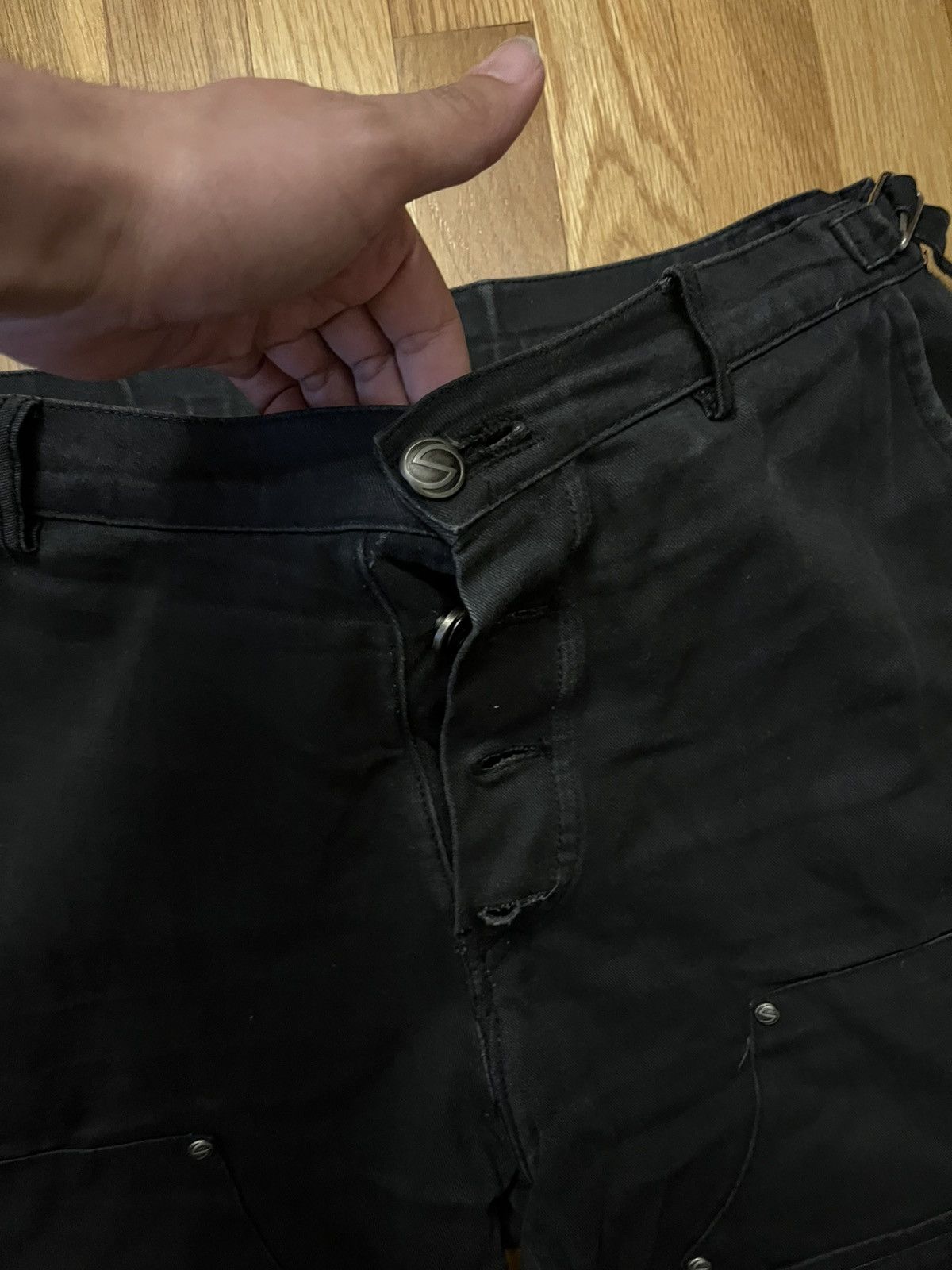 Japanese Brand Kraftwork Aint Eazy Double Knee Multipocket Pants Size US 34 / EU 50 - 2 Thumbnail
