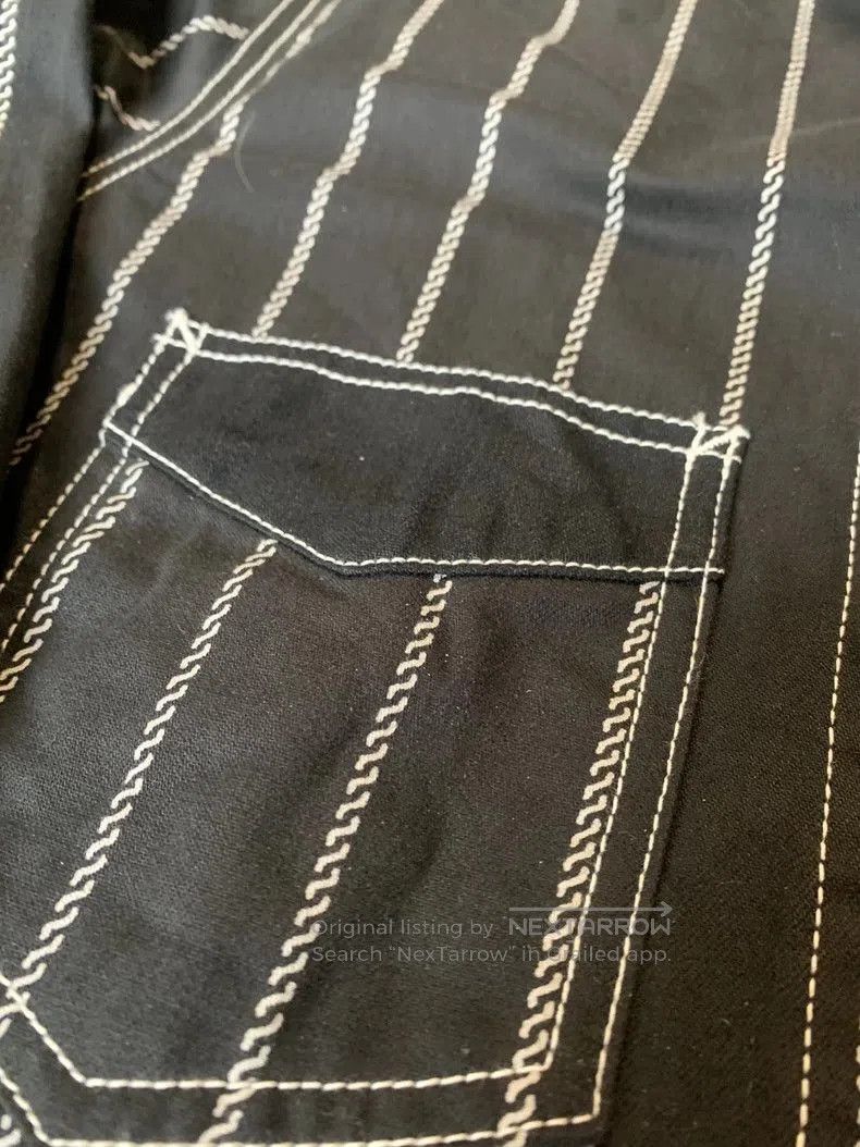 Dapper Dan Dapper Black Striped Work Jacket LOT1344. Size US XS / EU 42 / 0 - 4 Thumbnail