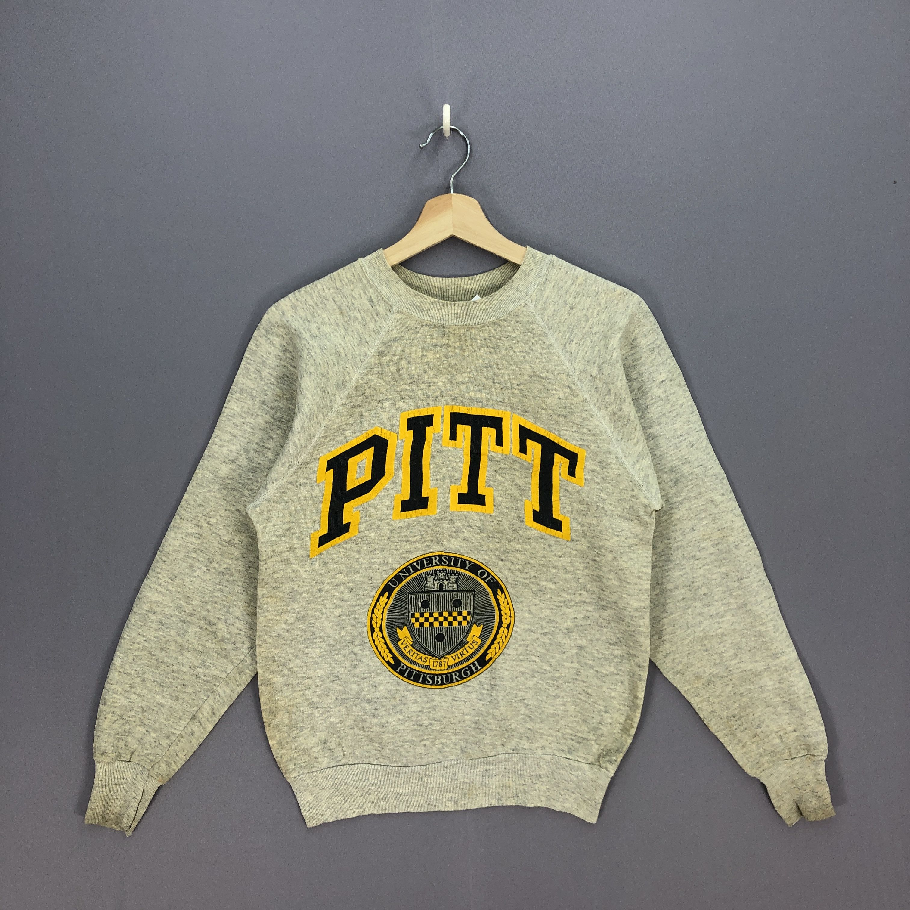 Vintage Vintage University of Pittsburgh Sweatshirt Jumper Sweater Size US S / EU 44-46 / 1 - 1 Thumbnail