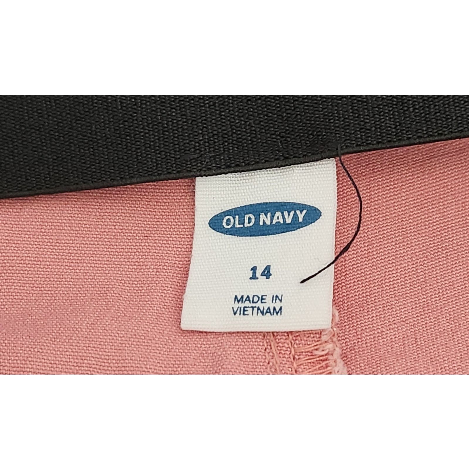 Old Navy Old Navy Pink Side Zip Flat Front Dress Pants 14 Stretch Size 32" / US 10 / IT 46 - 3 Thumbnail