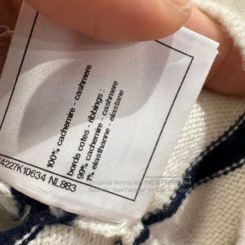 Chanel Chanel 23C Striped Sequin Logo Cashmere Sweater Size M / US 6-8 / IT 42-44 - 8 Thumbnail