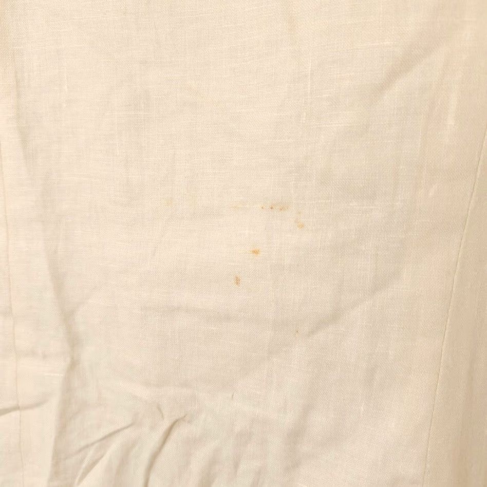 Vintage VINTAGE Rafaella Blazer Womens 14 Double-Breasted 90s Cream Linen Uniform Jacket Size XL / US 12-14 / IT 48-50 - 6 Thumbnail