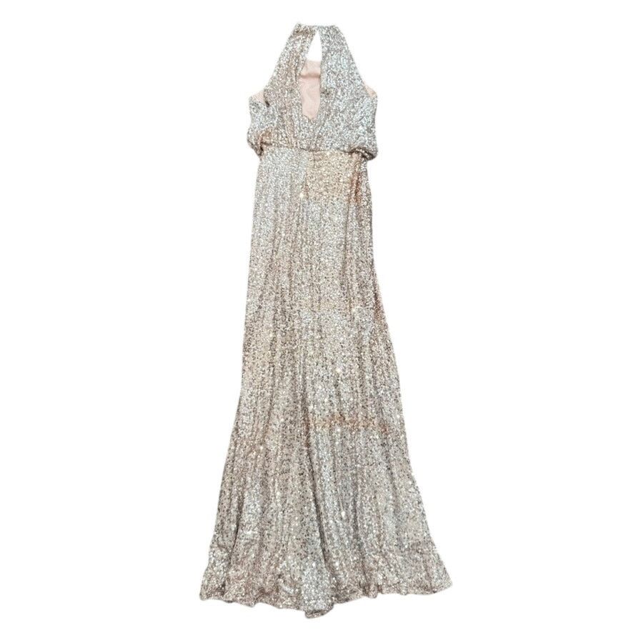 Badgley Mischka Badgley Mischka Blush Sequin Maria Gown, Size US 6 Size M / US 6-8 / IT 42-44 - 7 Thumbnail