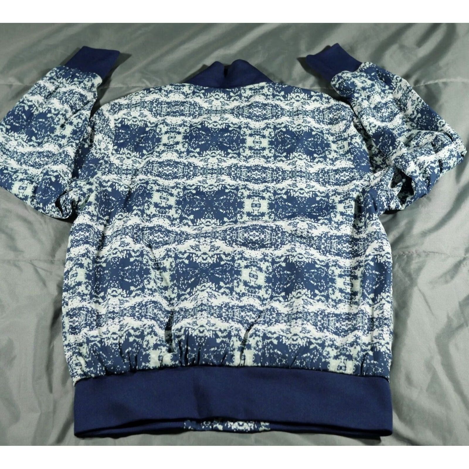 Pinko Pink Dolphin Jacket Mens Medium Blue White Bomber Varsity Snaps Letterman Jacket Size US M / EU 48-50 / 2 - 5 Thumbnail
