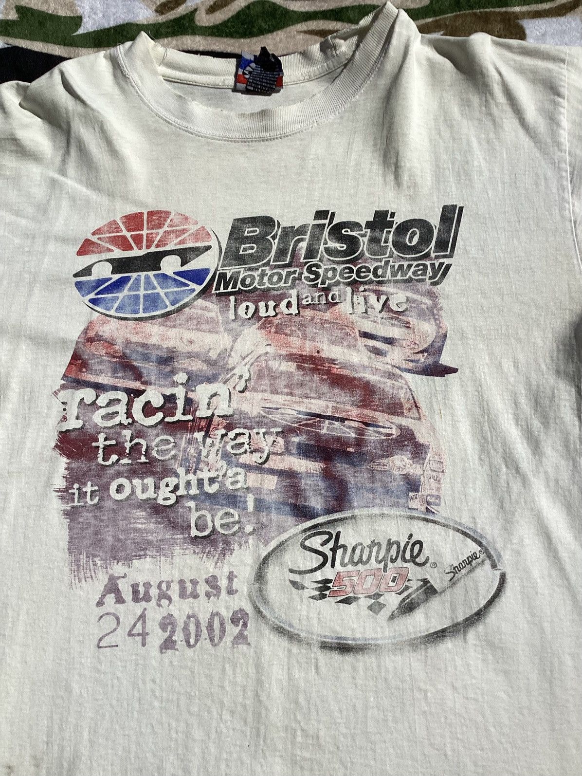 NASCAR Vintage 2002 Bristol motor Speedway sharpie 500 NASCAR Tee Size US L / EU 52-54 / 3 - 2 Thumbnail