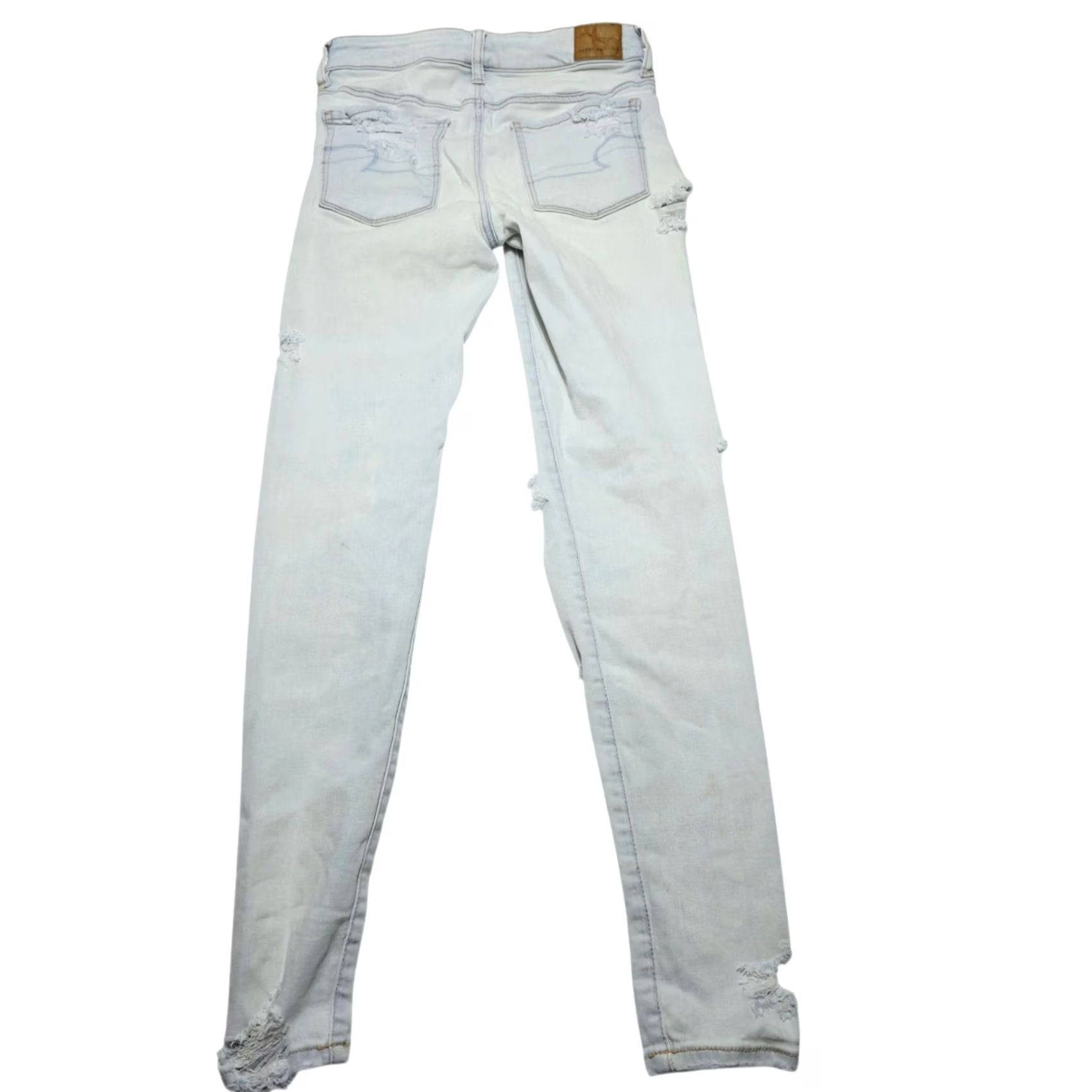 American Eagle Outfitters VINTAGE AE American Eagle 2 HI-RISE Jegging Super Stretch Womens Jeans Light Wash Size 26" / US 2 / IT 38 - 2 Thumbnail