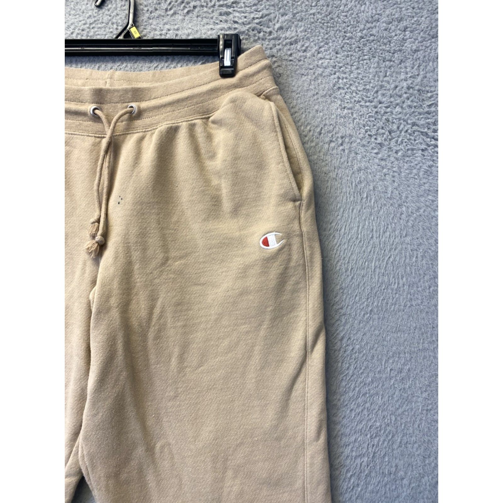 Champion CHAMPION Jogger Sweatpants Men XL Tan Athletic Activewear with Pockets Tie Drawstring Tailored Tapered Leg Mens XL Tan Joggers 157-1 Size US 36 / EU 52 - 2 Thumbnail